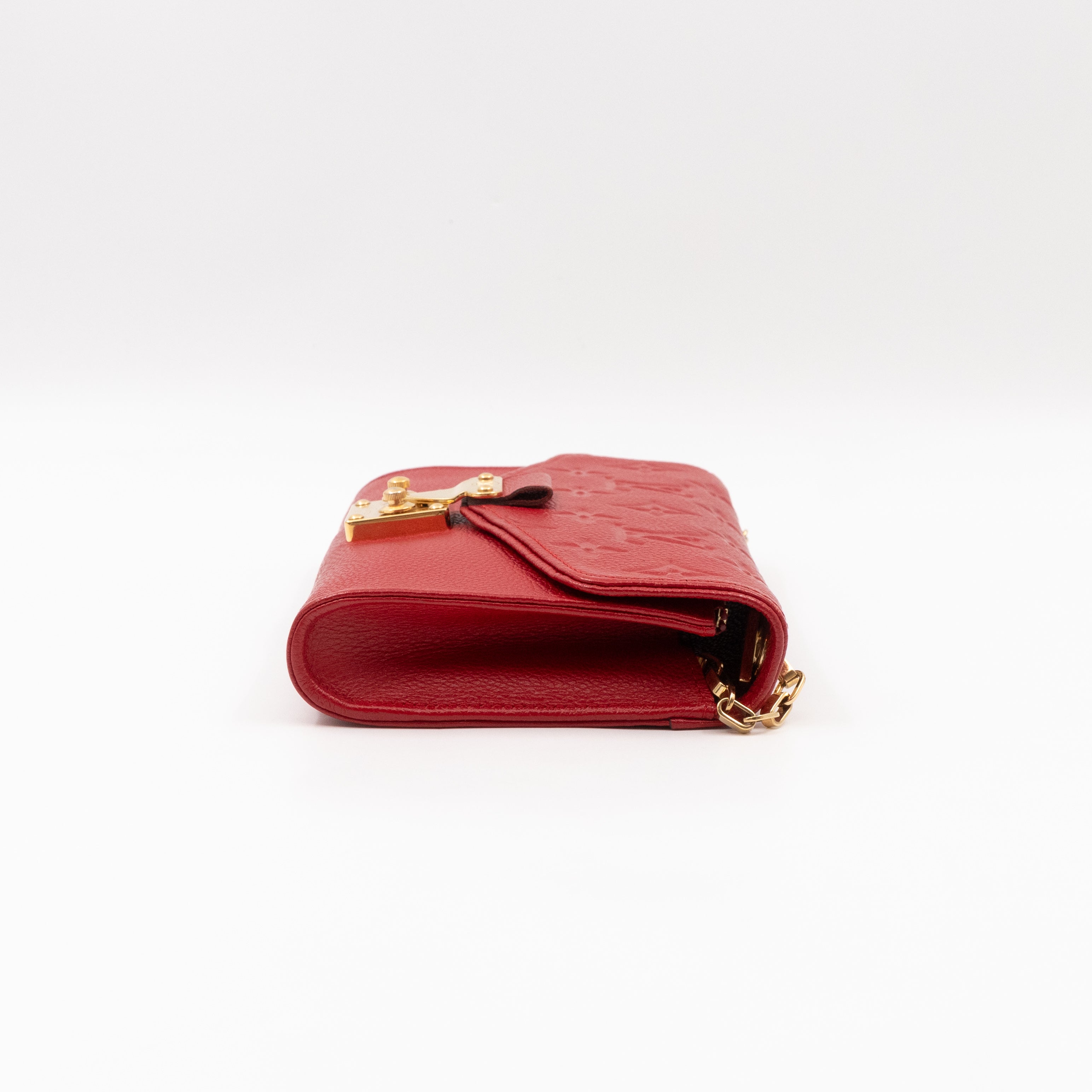 Saint Germain Pochette with chain Red Monogram Empreinte