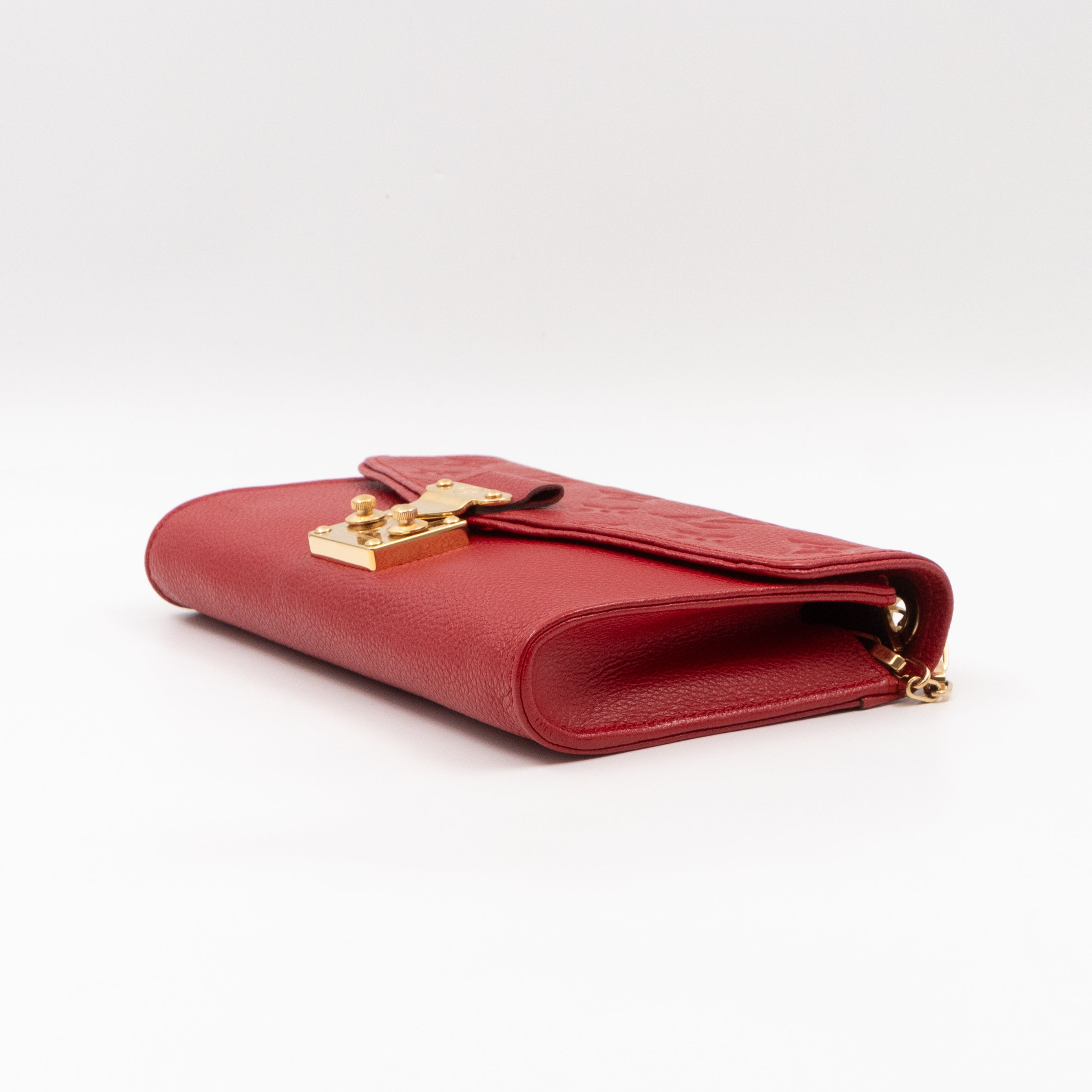 Saint Germain Pochette with chain Red Monogram Empreinte