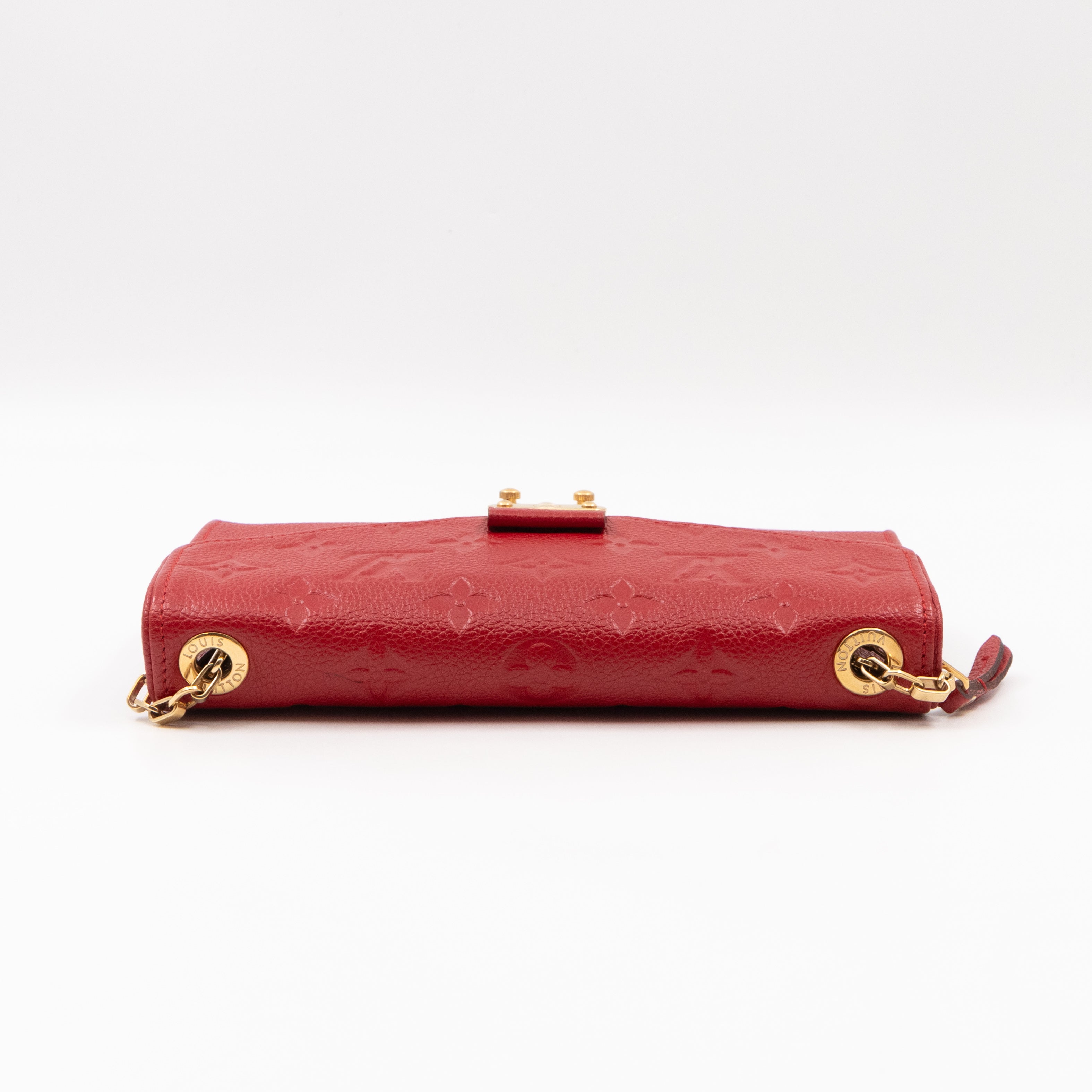 Saint Germain Pochette with chain Red Monogram Empreinte