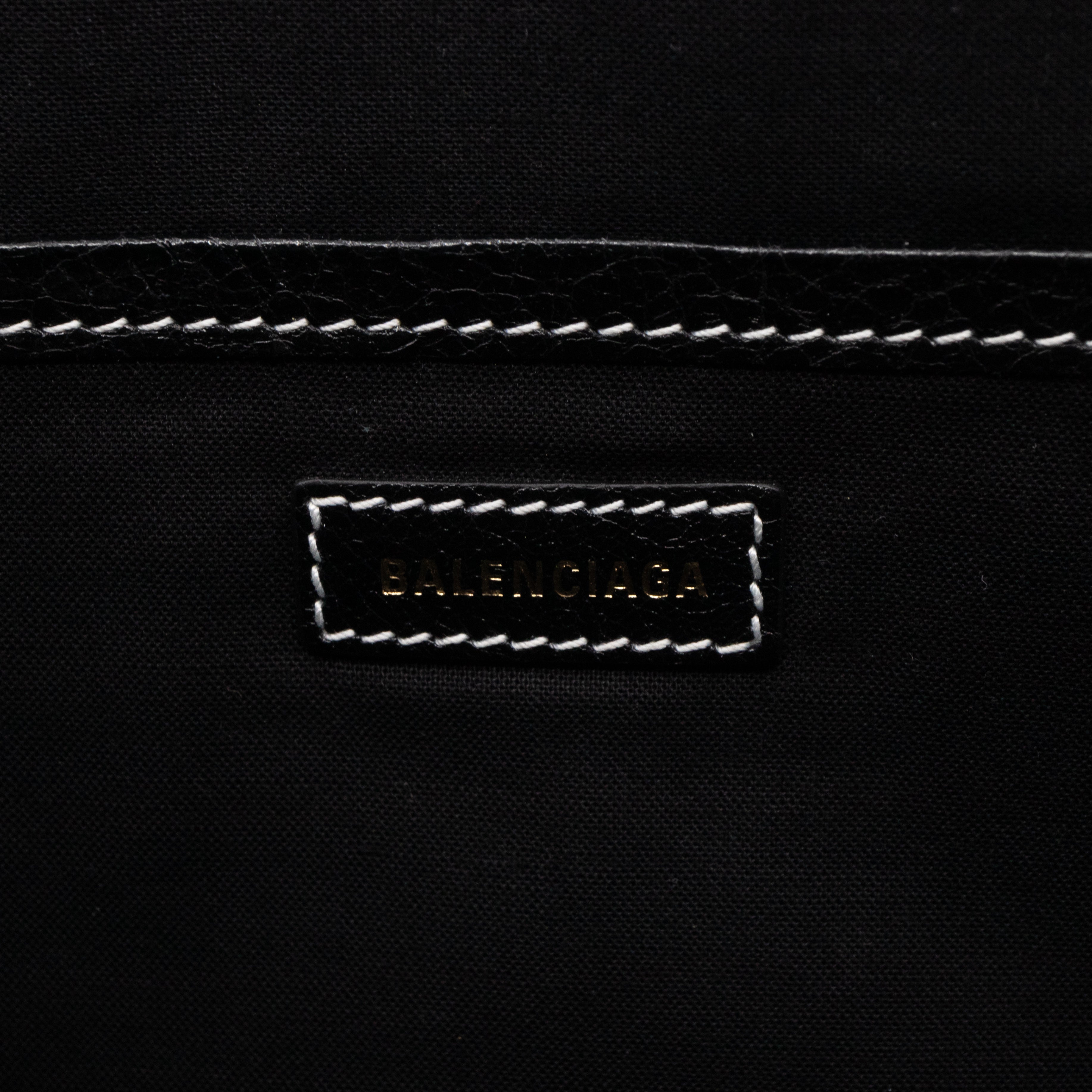 Bazar Pouch Clutch Multicolor Striped Calfskin Leather