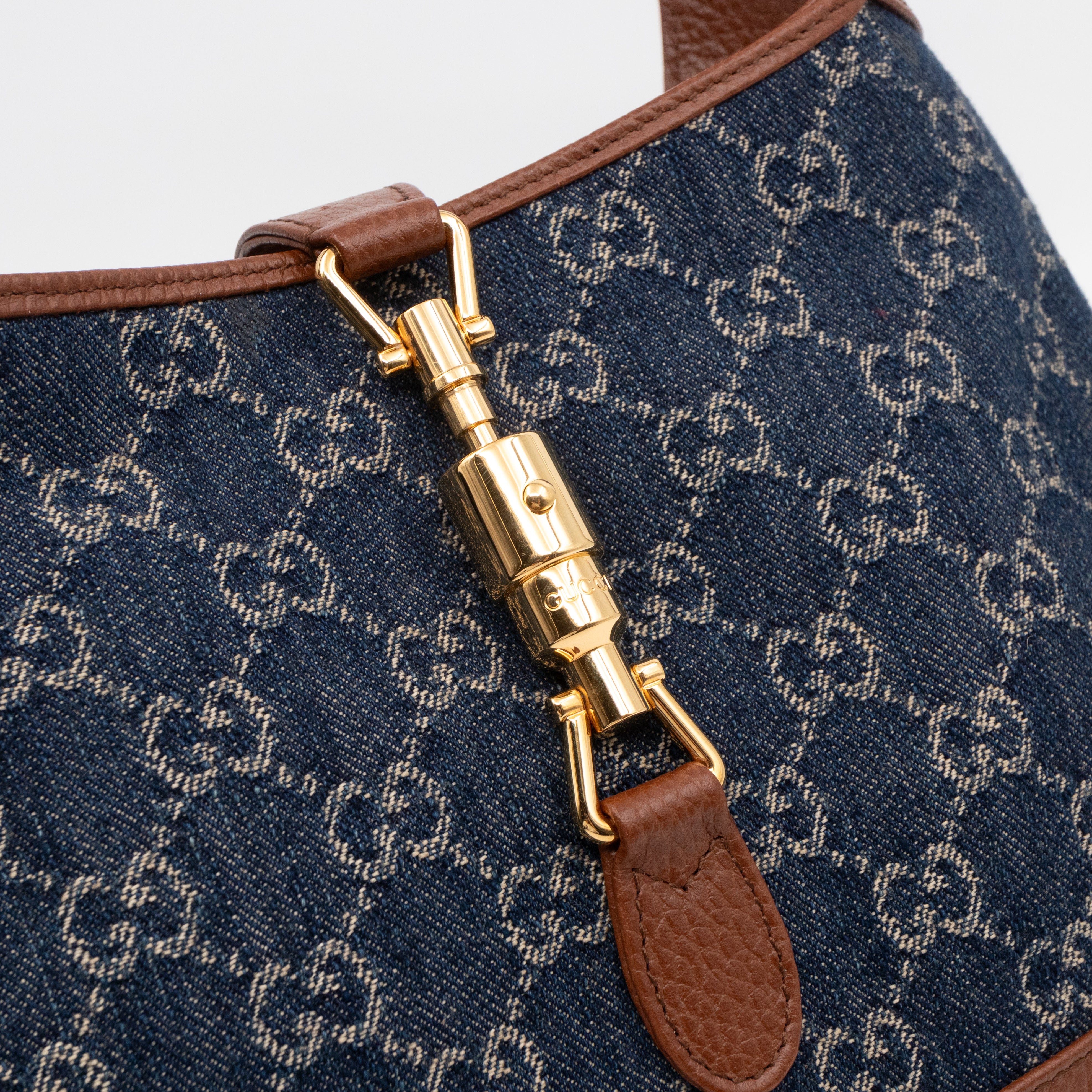 Jackie 1961 Small Blue GG Denim