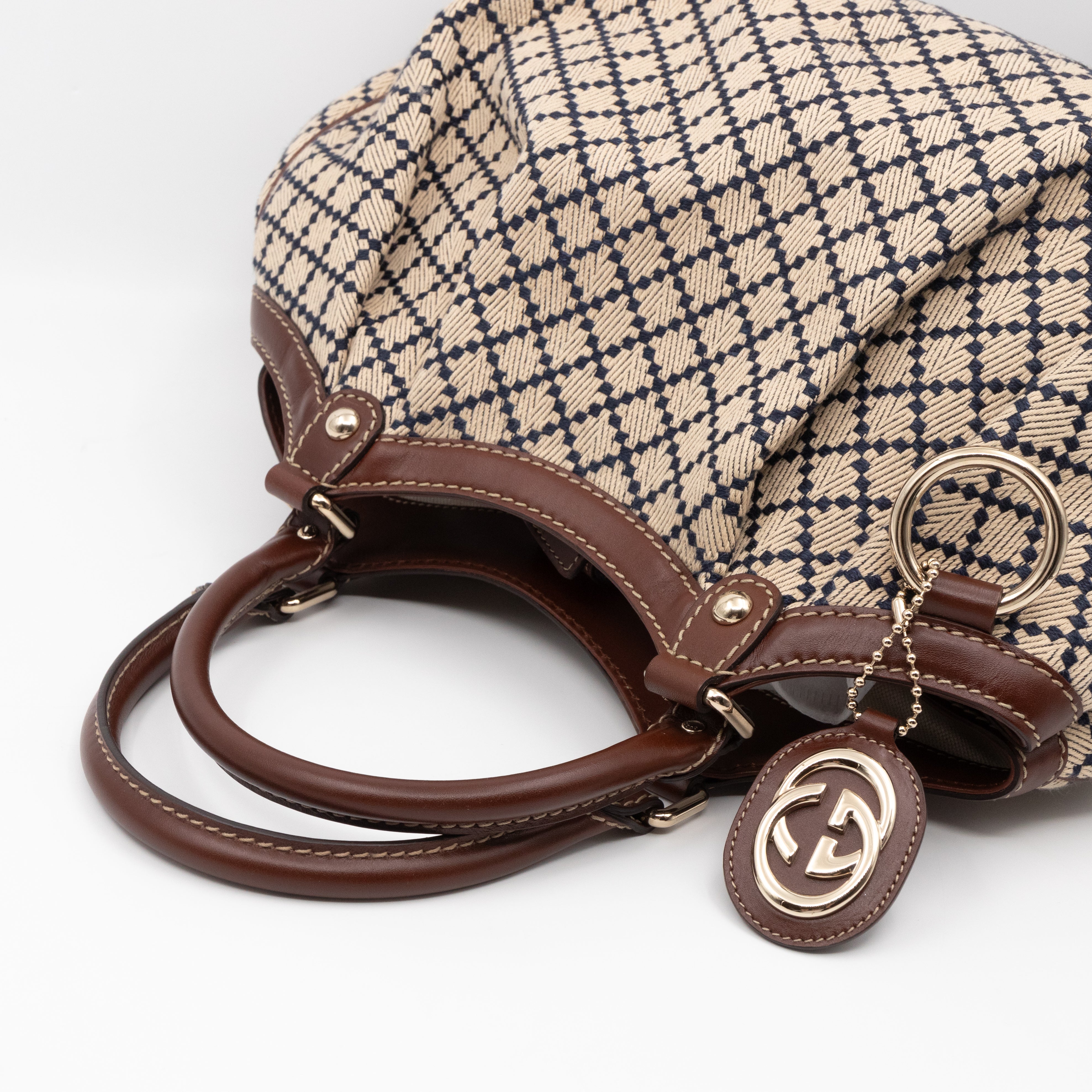 Sukey Large Tote Bag Beige Diamante Canvas