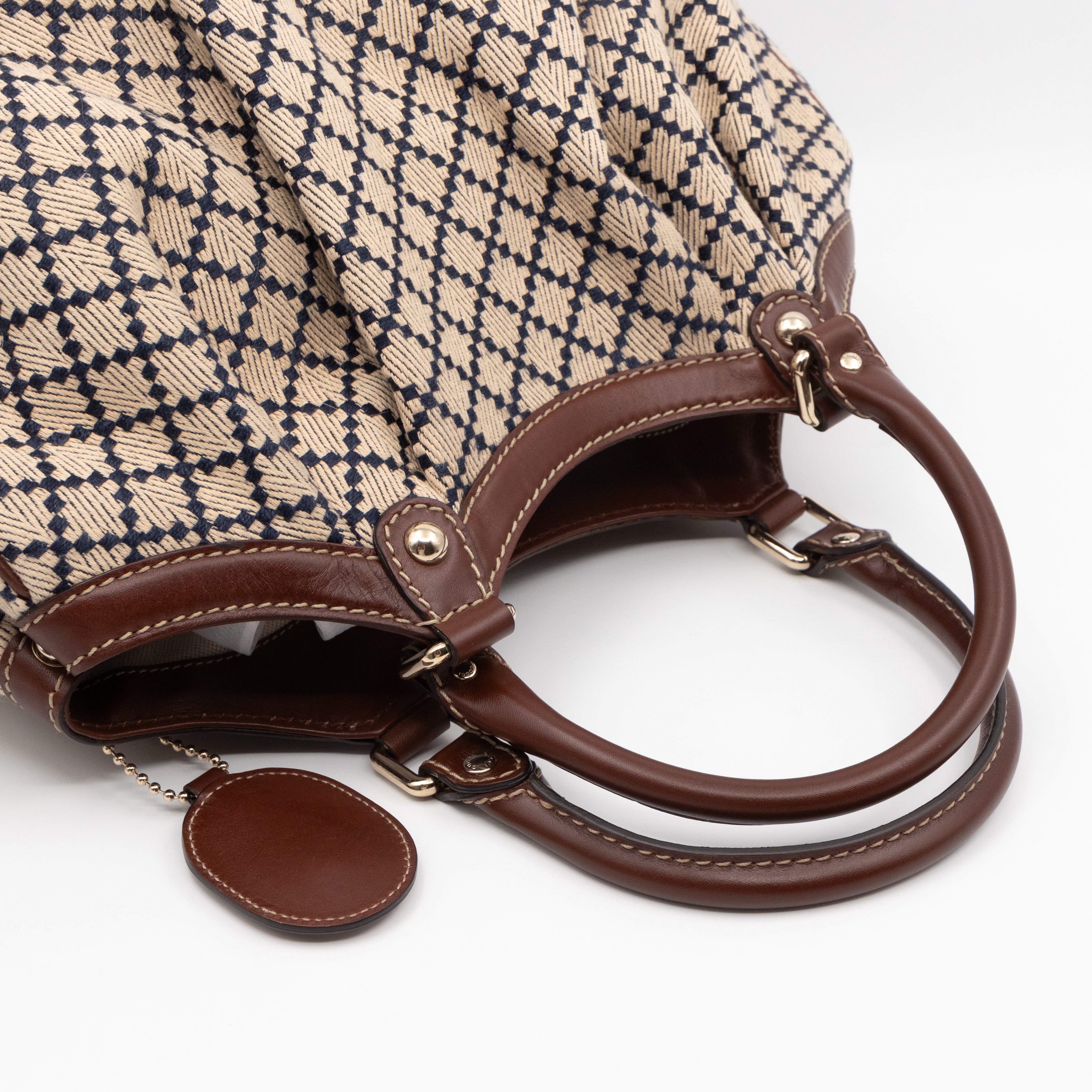 Sukey Large Tote Bag Beige Diamante Canvas