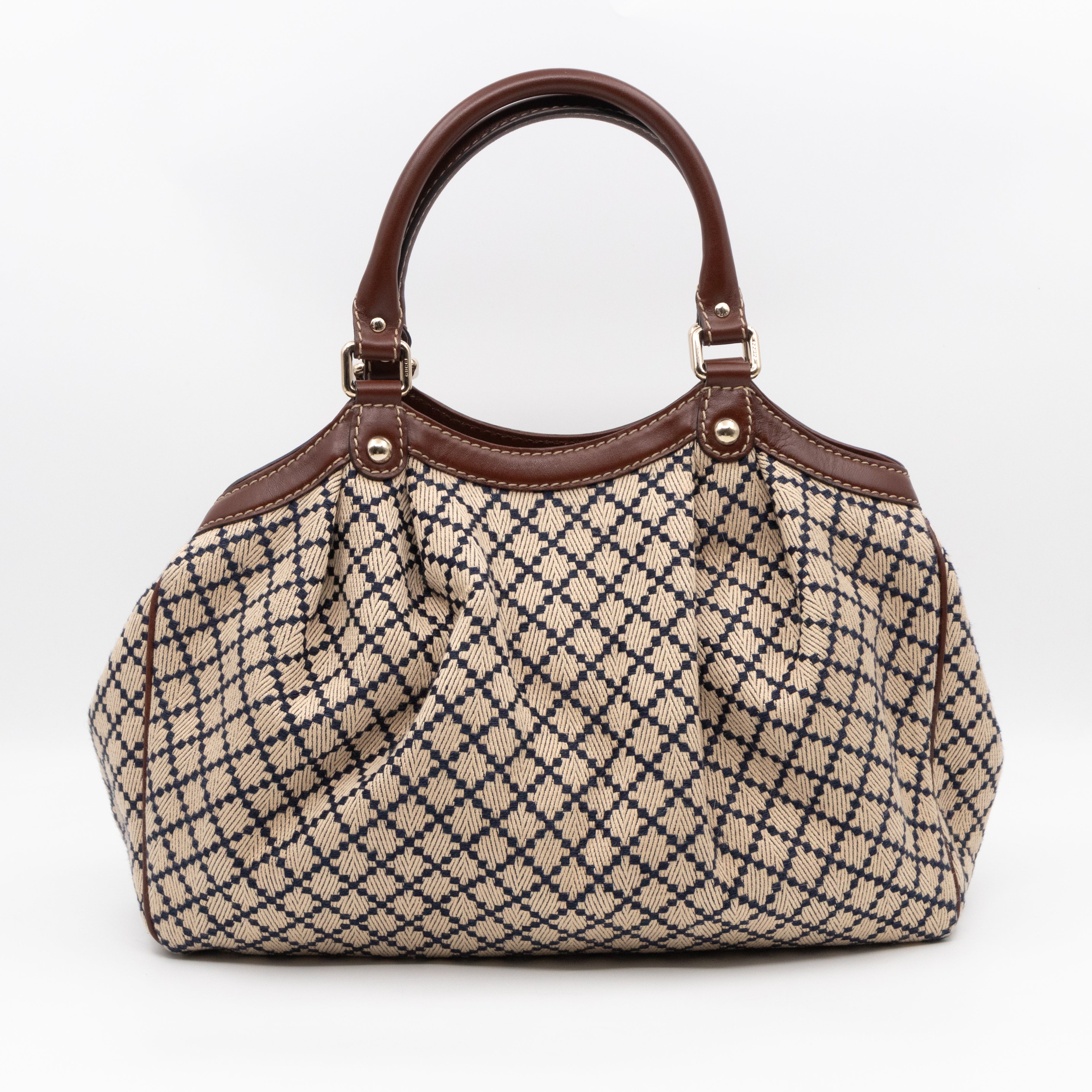 Sukey Large Tote Bag Beige Diamante Canvas