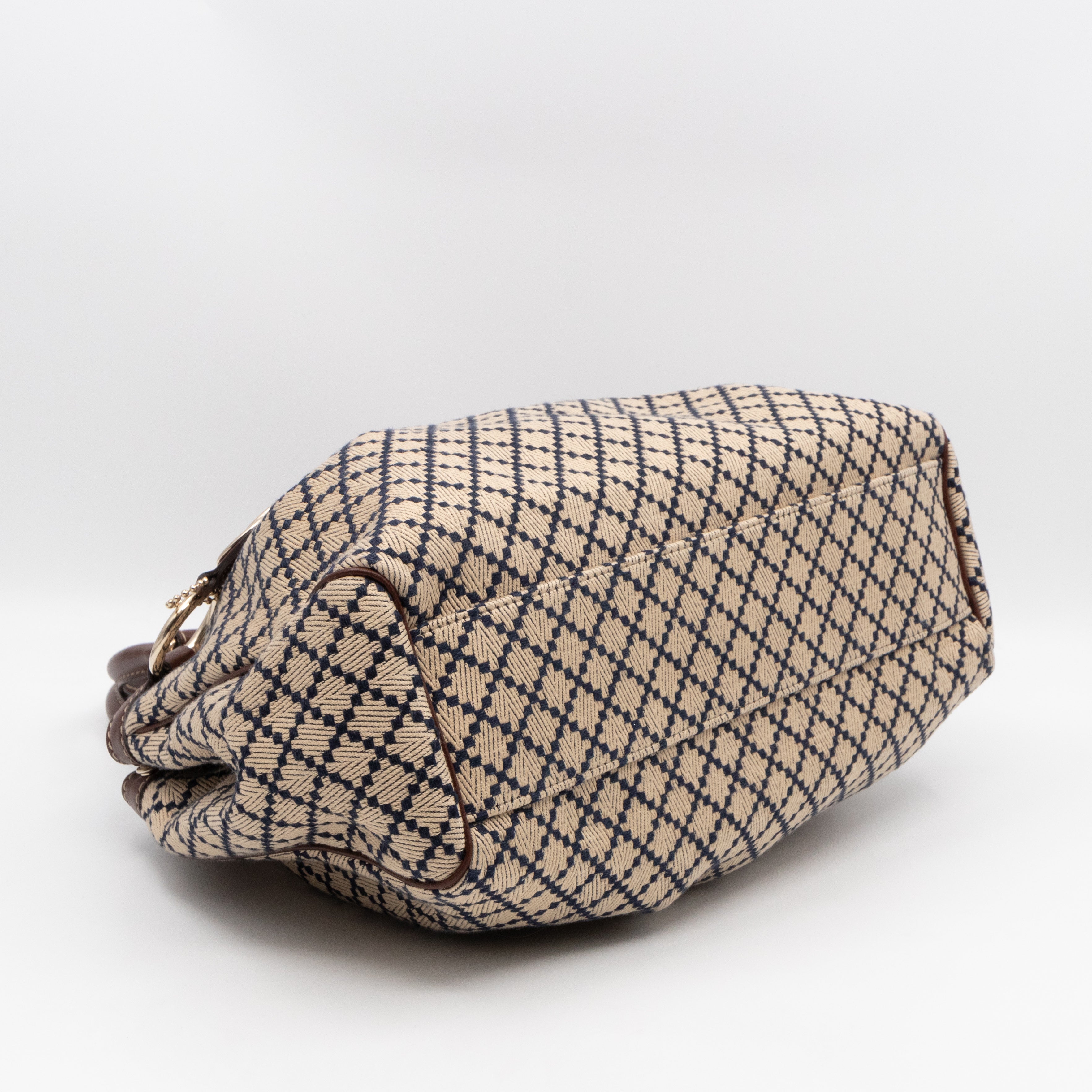 Sukey Large Tote Bag Beige Diamante Canvas