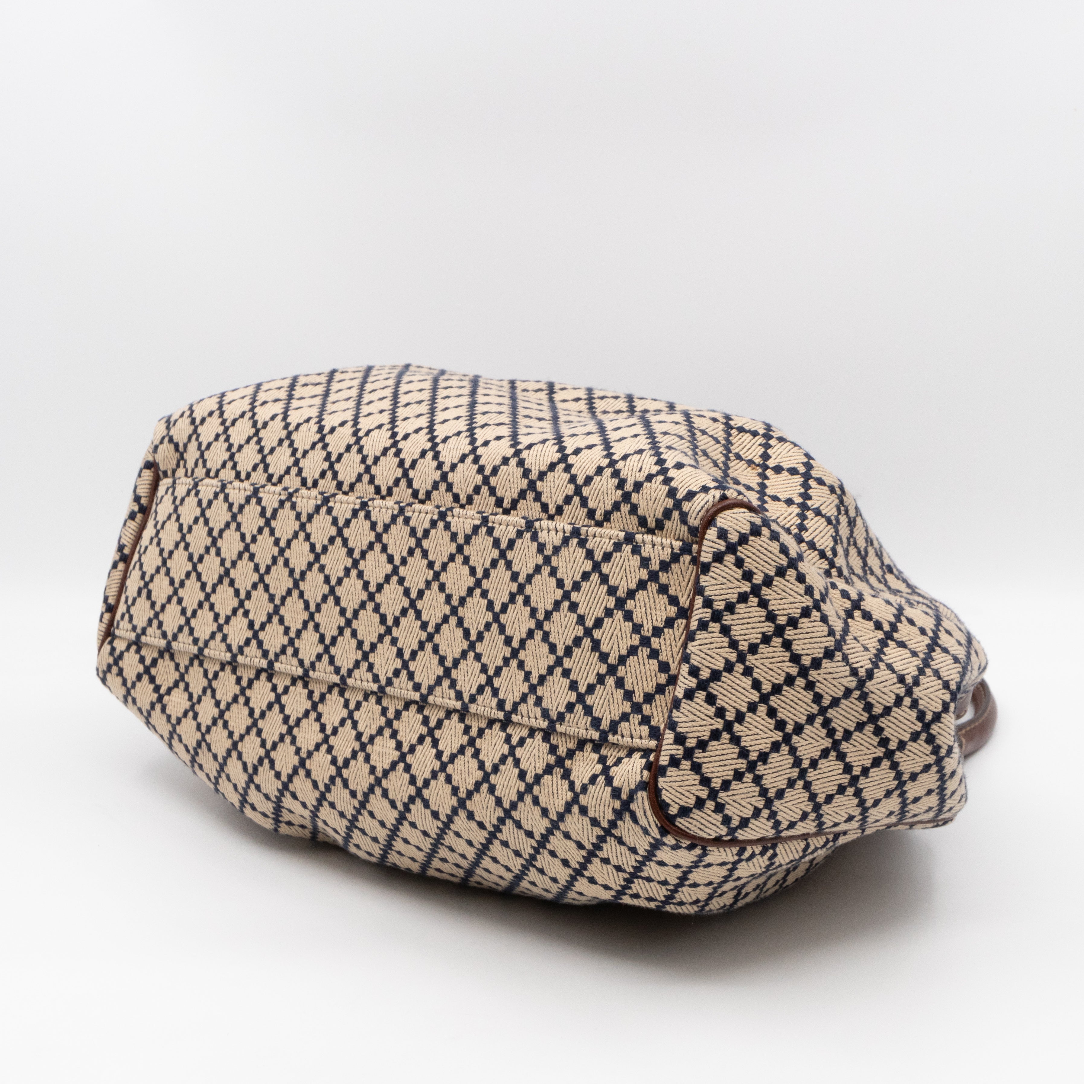 Sukey Large Tote Bag Beige Diamante Canvas