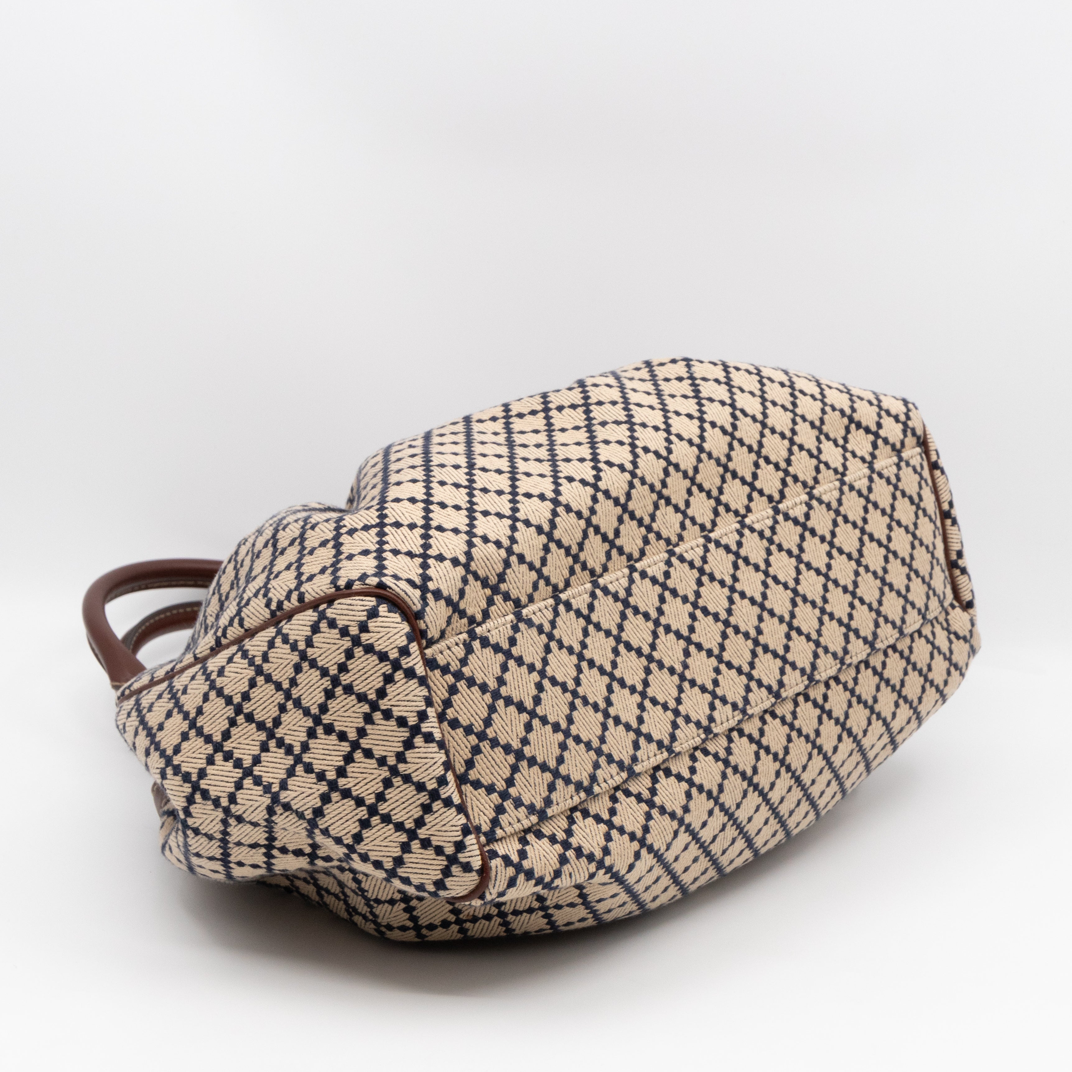 Sukey Large Tote Bag Beige Diamante Canvas