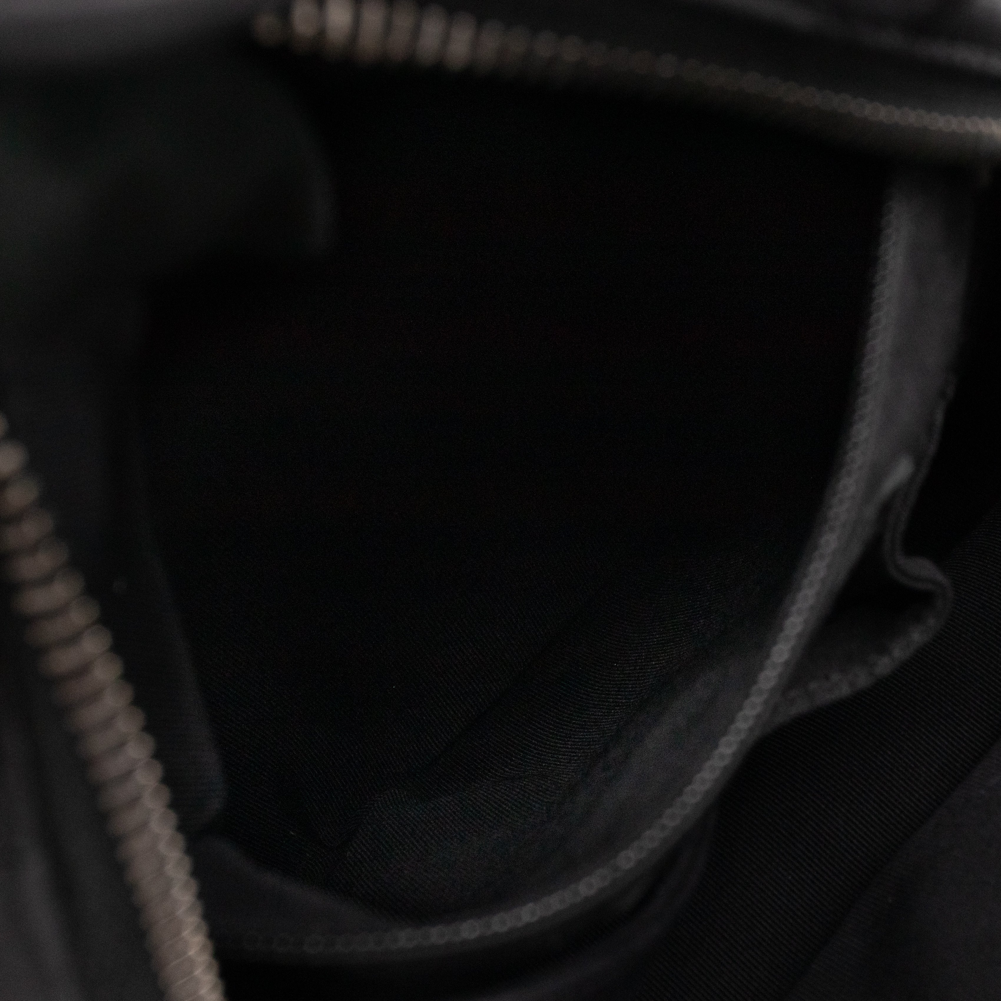 Drawstring Backpack Black Calfskin Leather