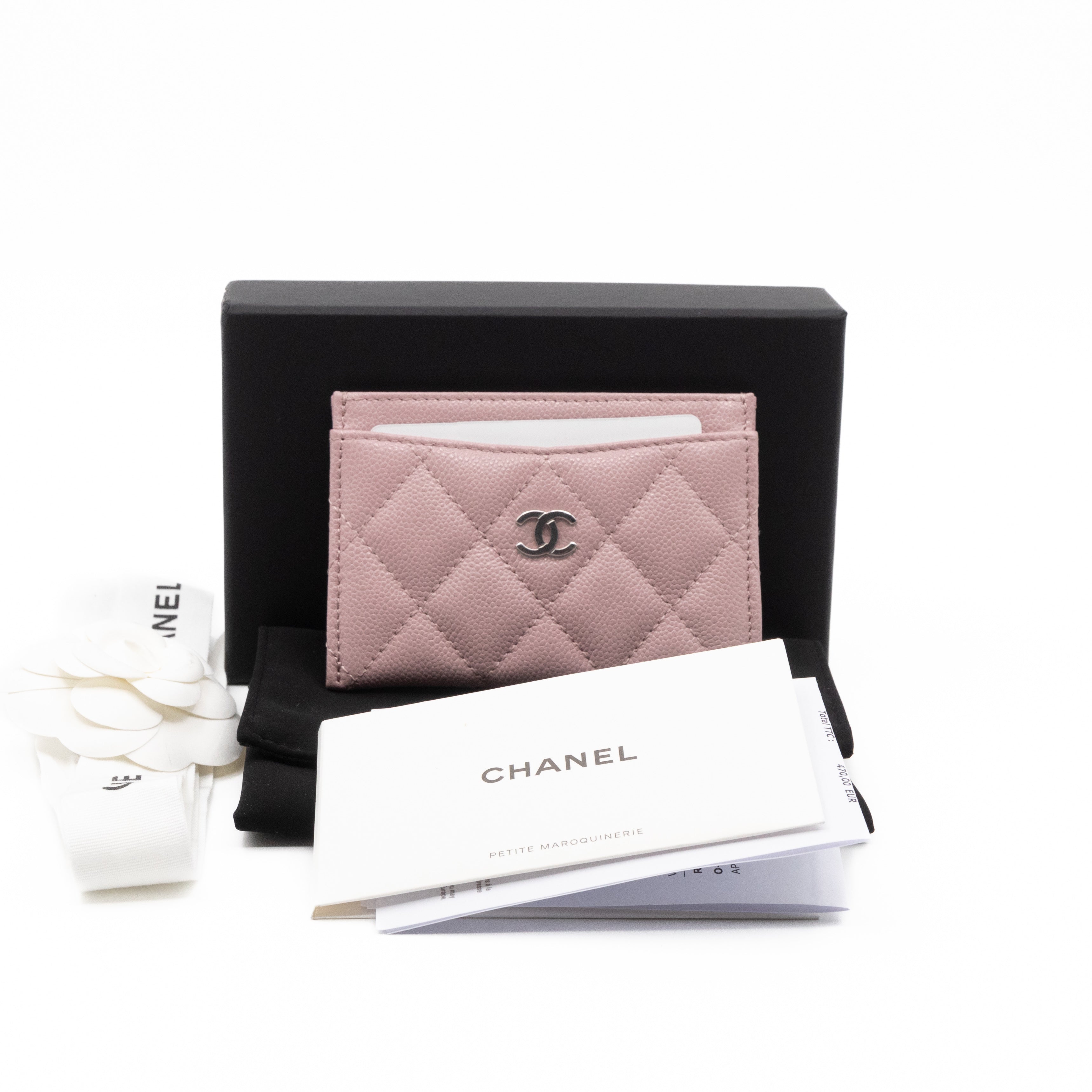Chanel Classic Card Holder Light Pink Caviar – Queen Station