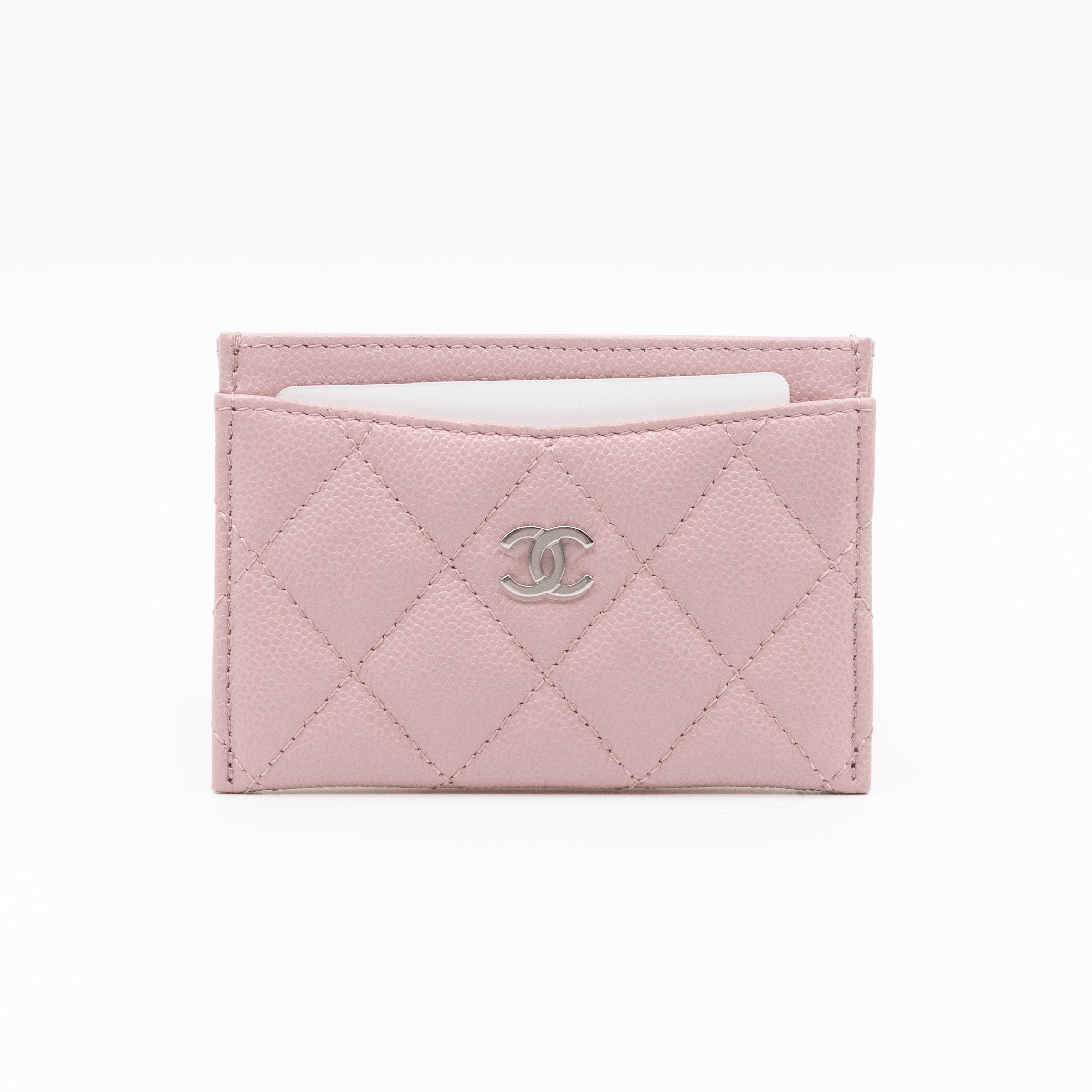 Card Holder Light Pink Caviar
