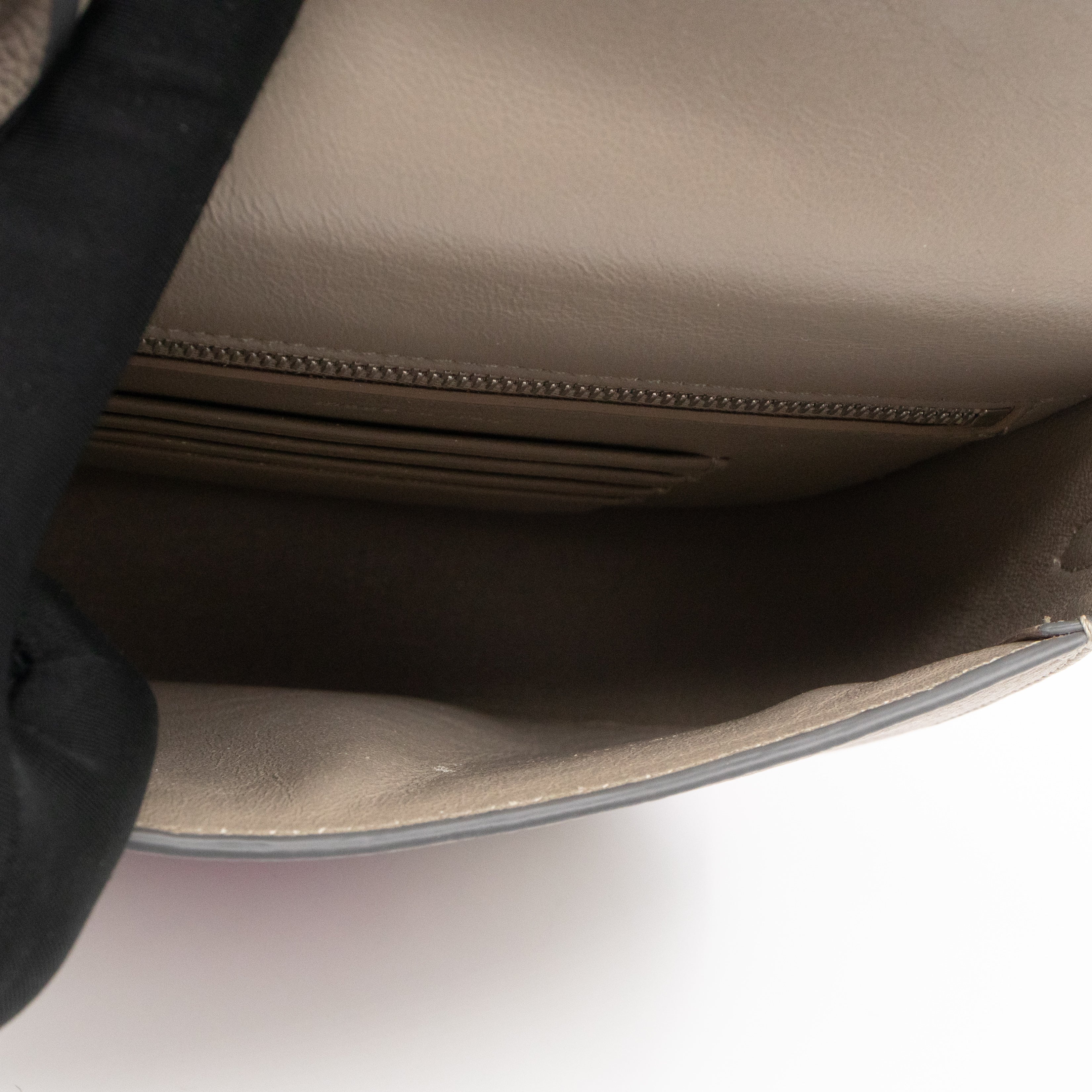 Trotteur Bag Small Grey & Pink Grained Calfskin Leather