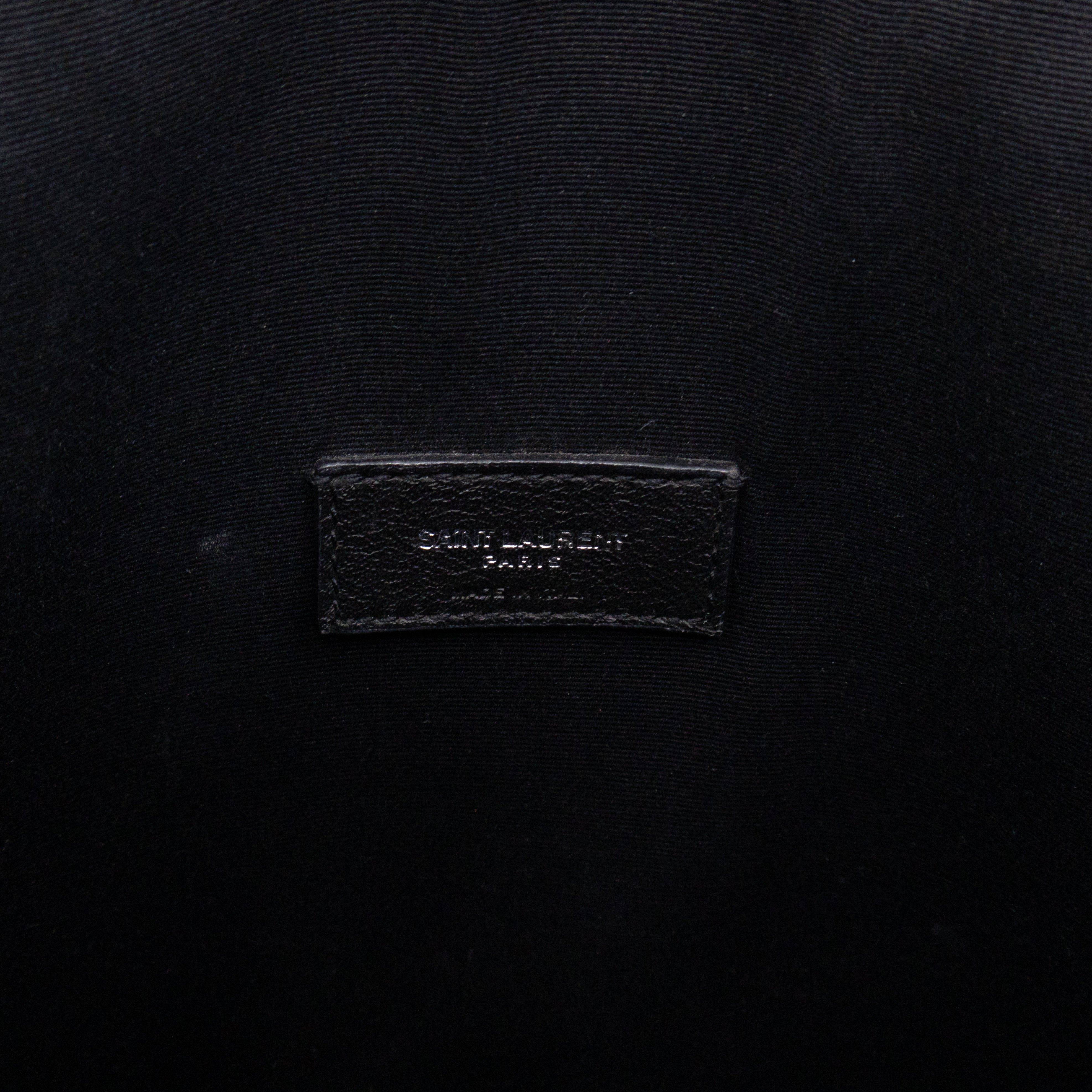 Teddy Drawstring Bucket Bag Black Raffia & Leather