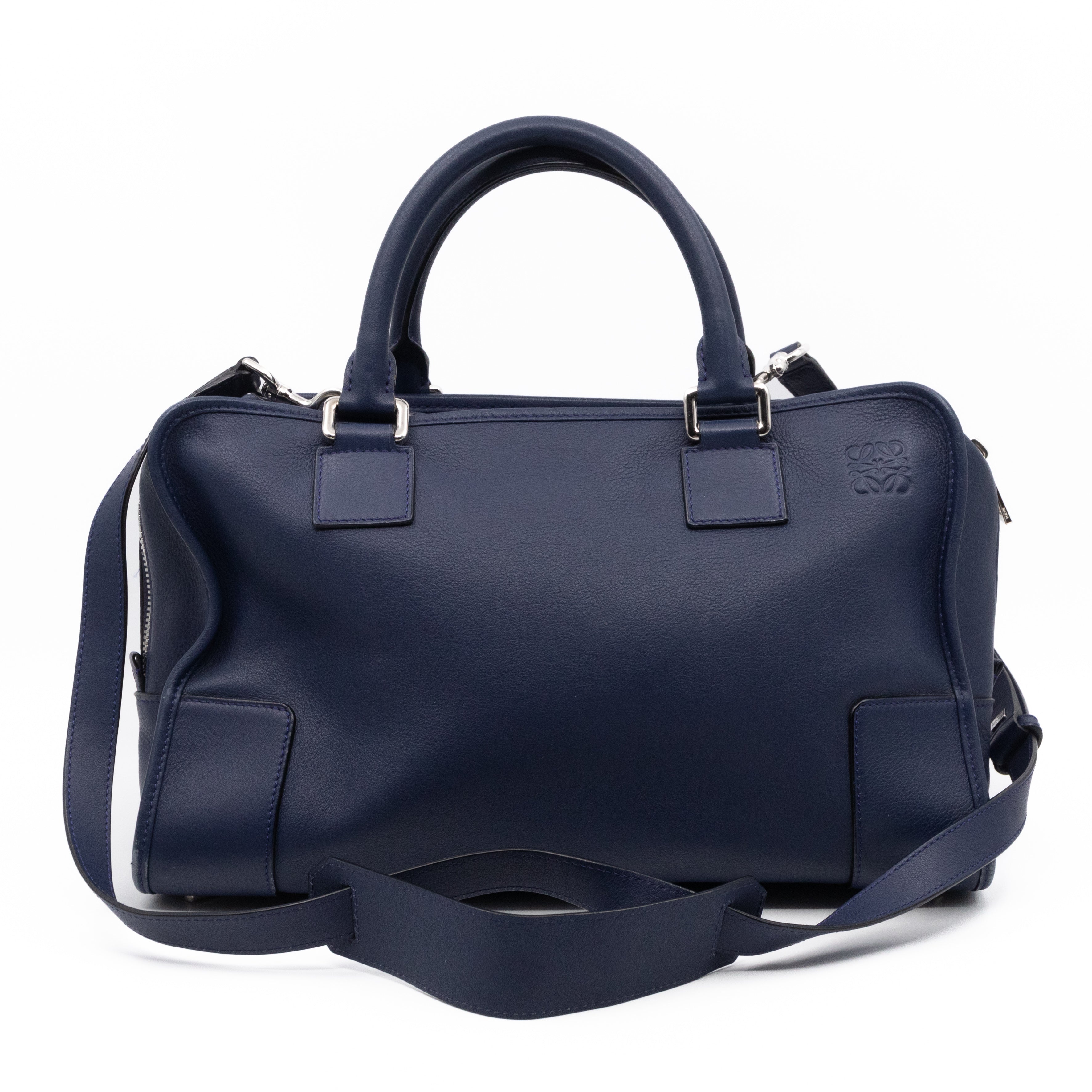 Amazona 36 Navy Leather With Shoulder Strap