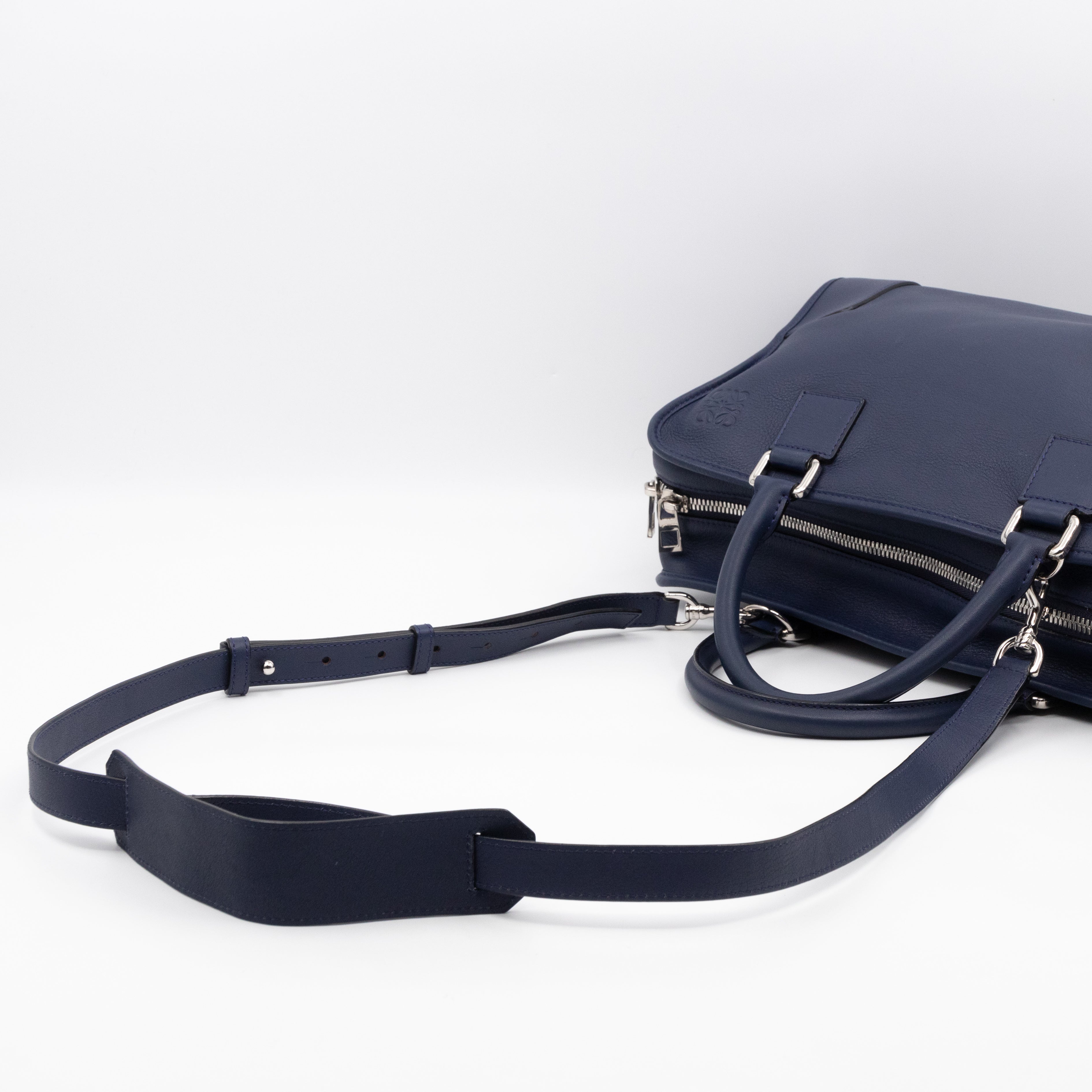 Amazona 36 Navy Leather With Shoulder Strap