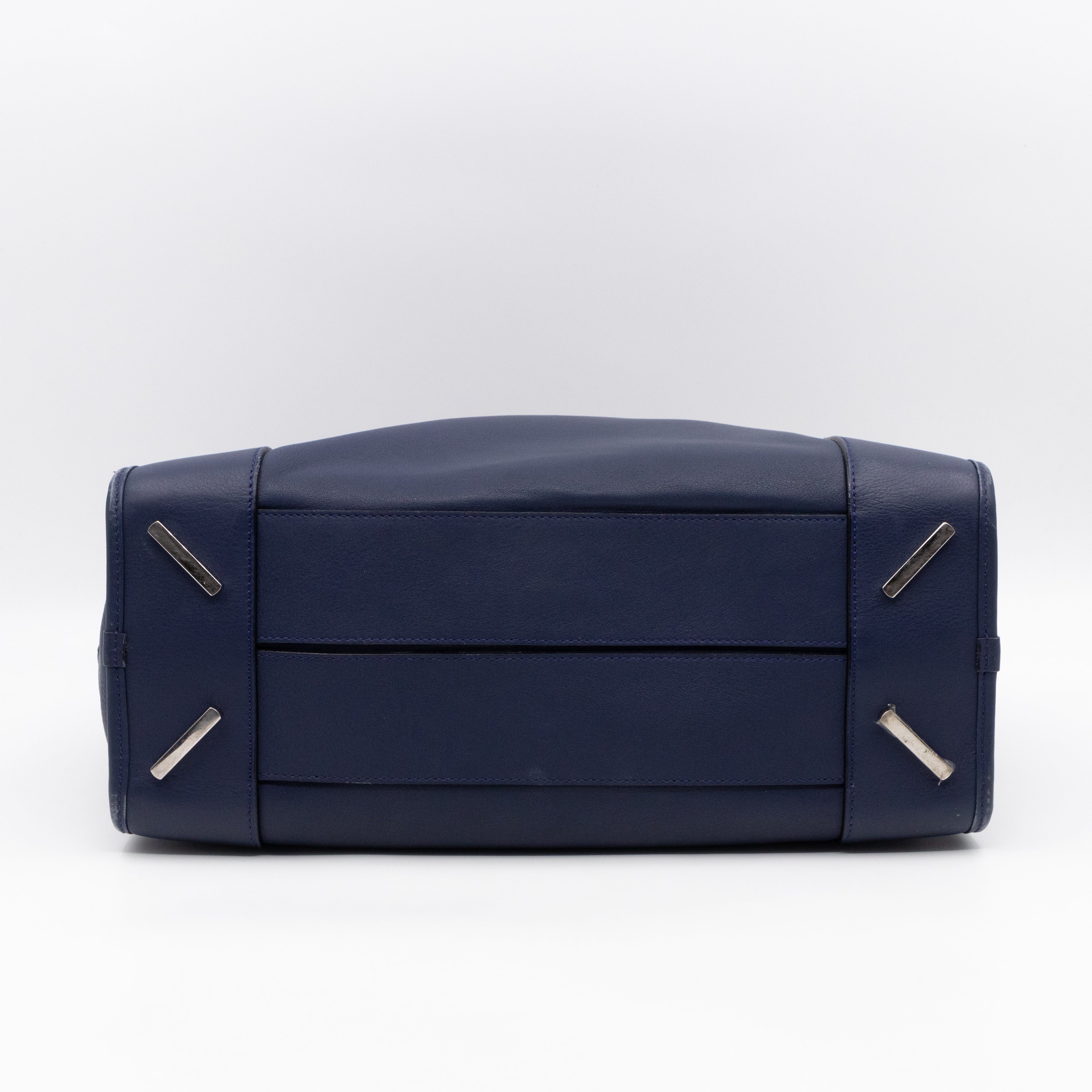 Amazona 36 Navy Leather With Shoulder Strap