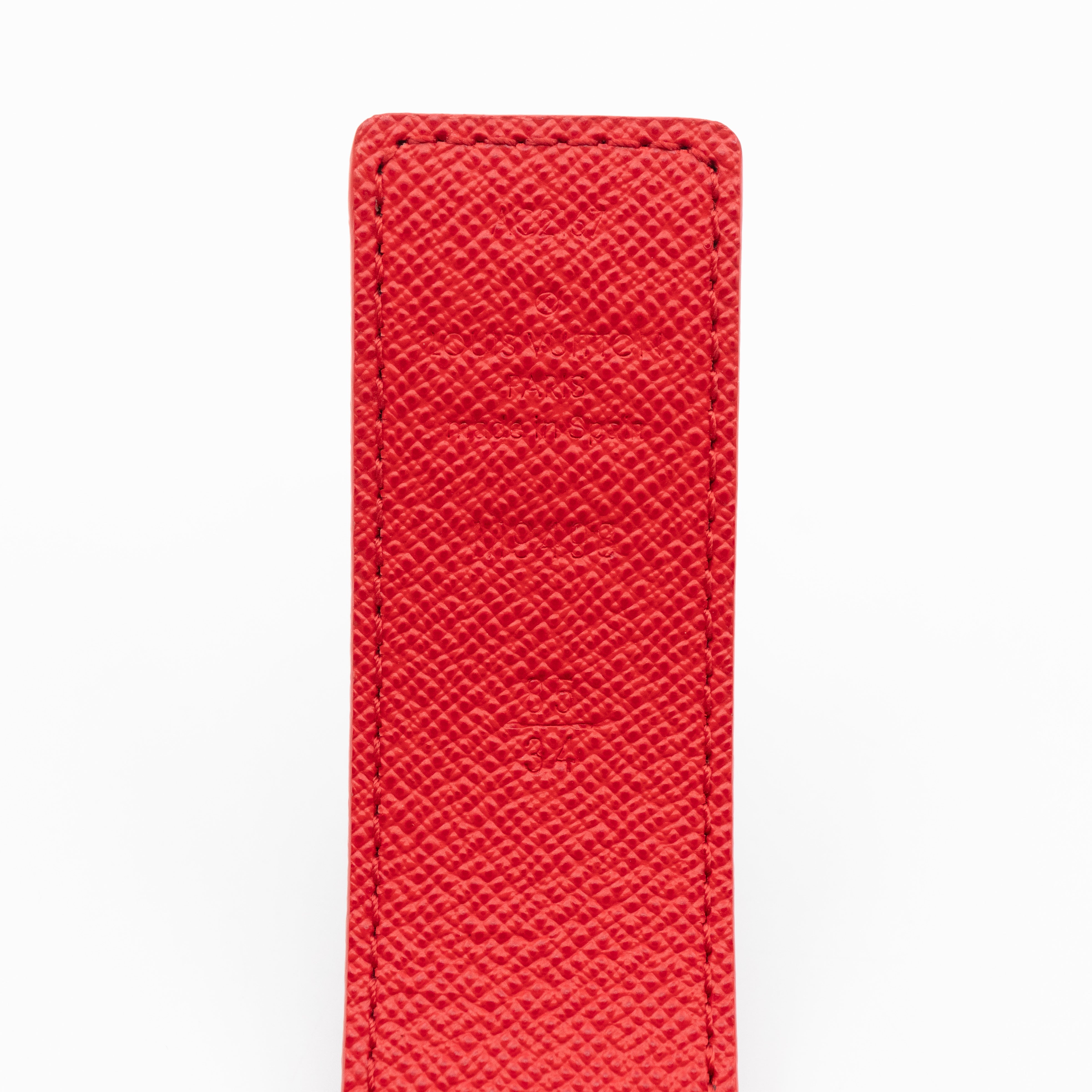 Initials Reversible Belt Monogram Red 85/34