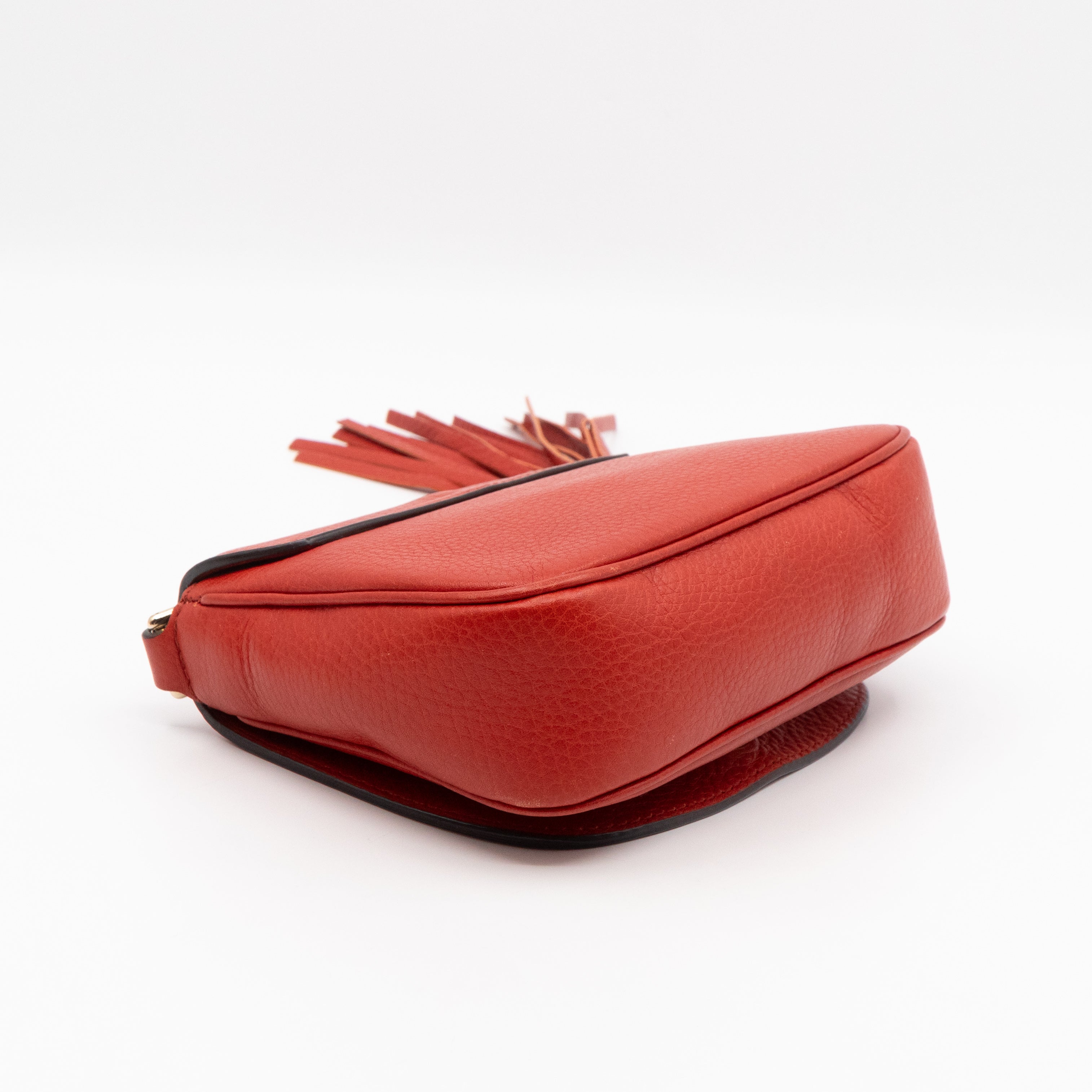 Mini Soho Flap Bag Orange Leather