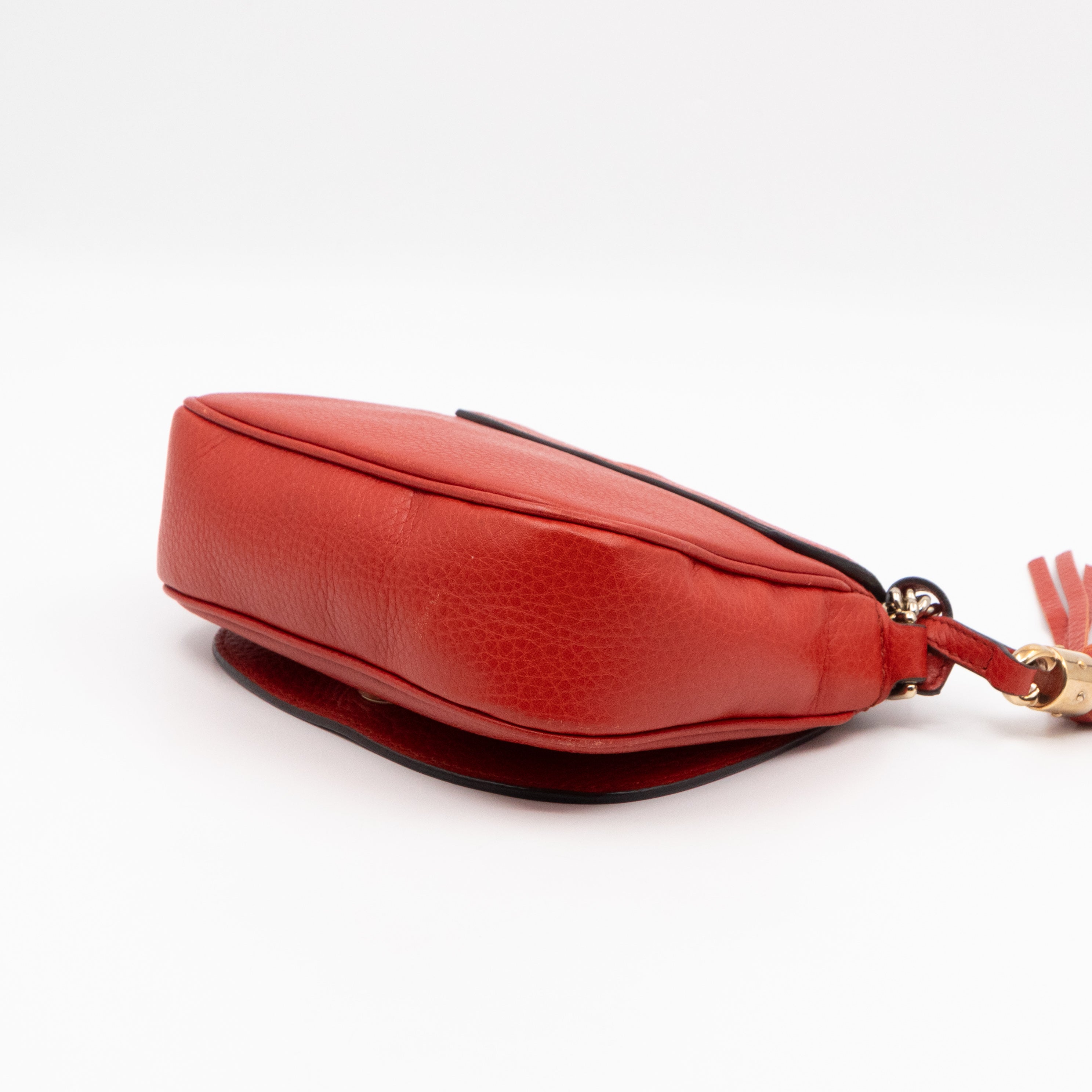 Mini Soho Flap Bag Orange Leather