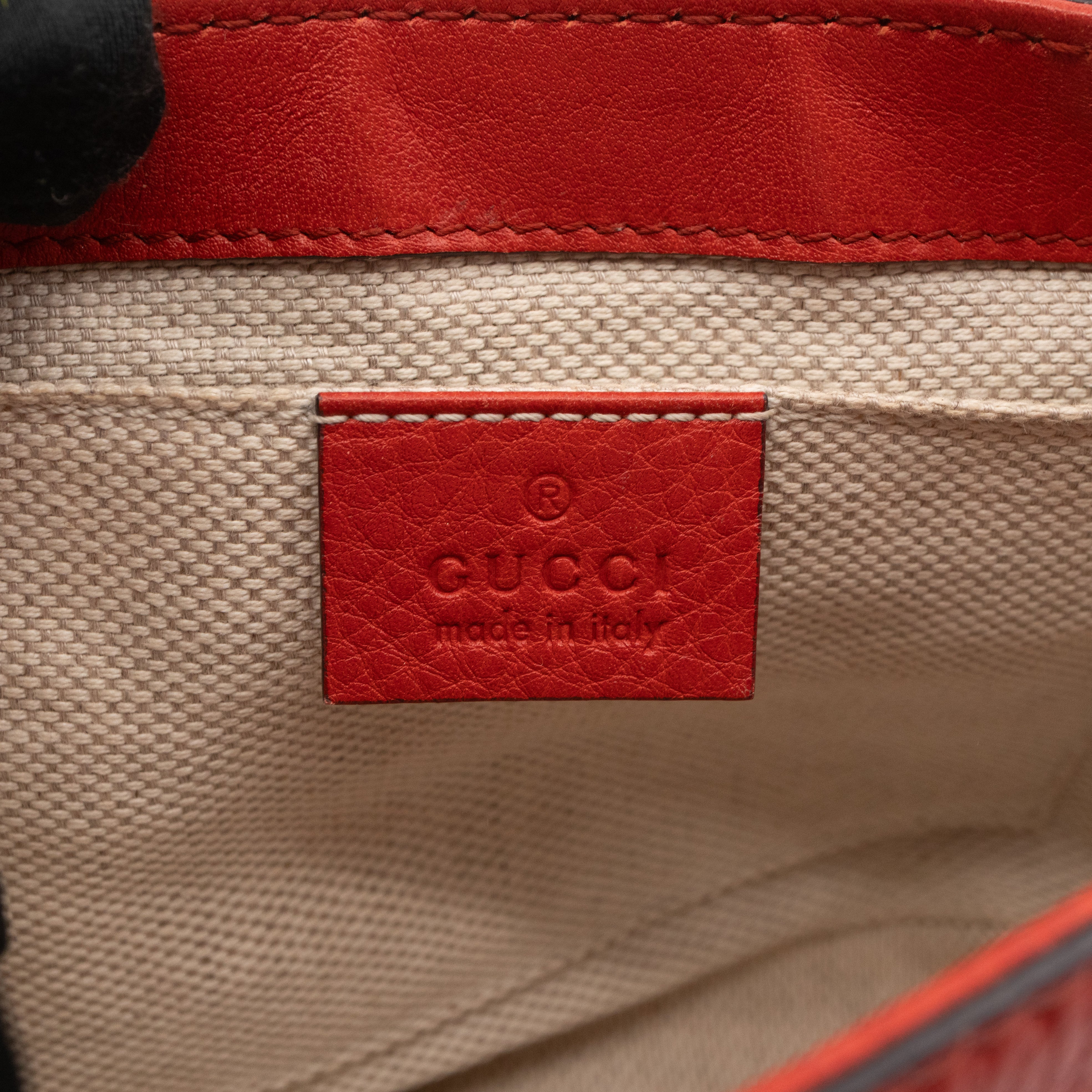 Mini Soho Flap Bag Orange Leather