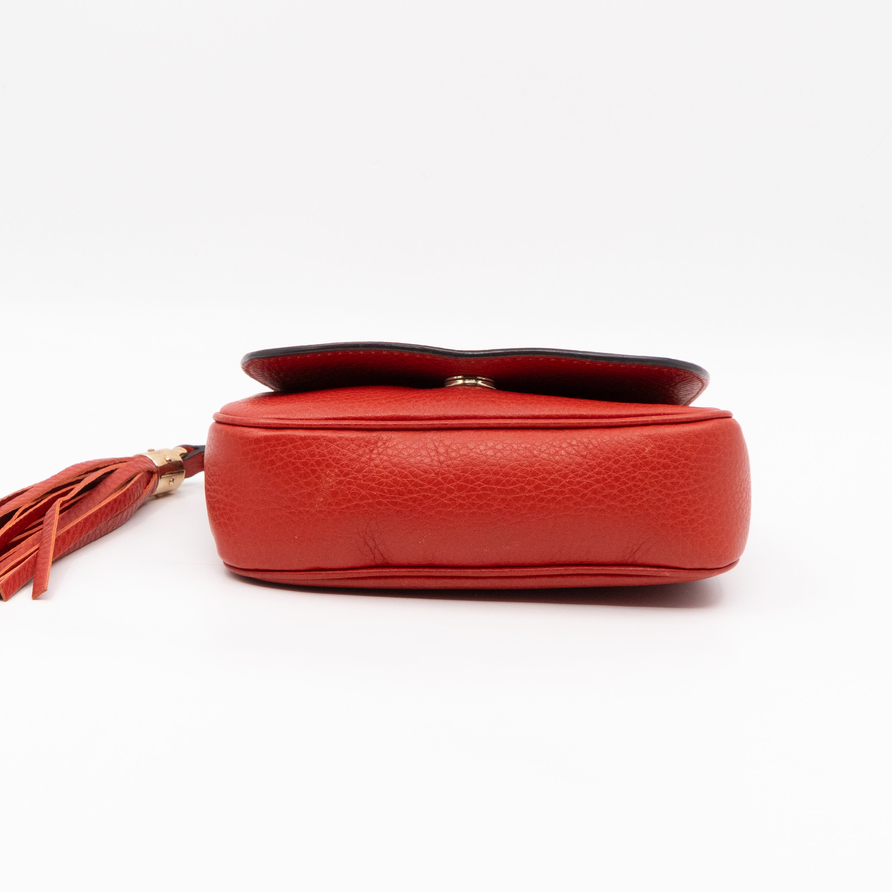 Mini Soho Flap Bag Orange Leather