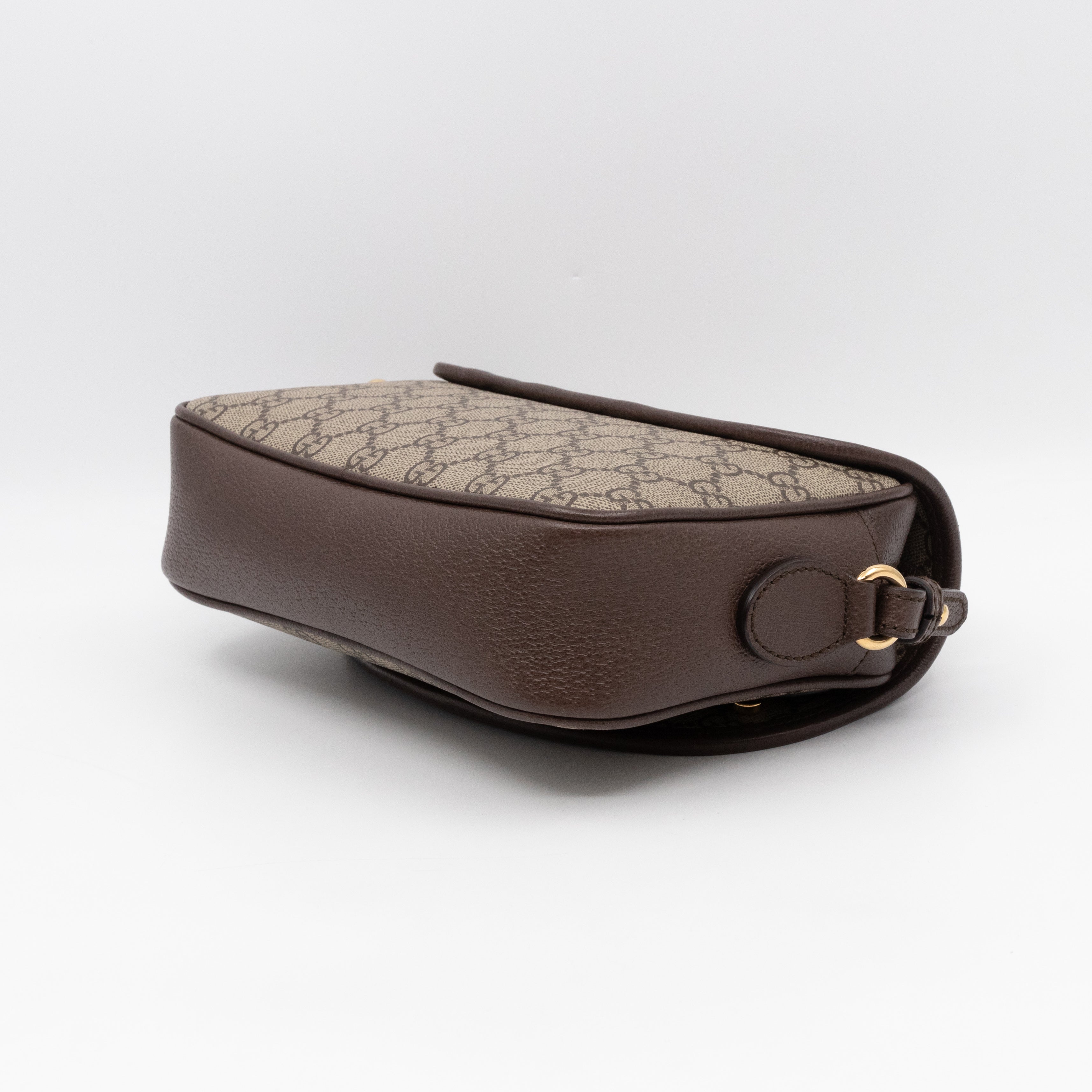 Ophidia GG Small Shoulder Bag GG Supreme Brown