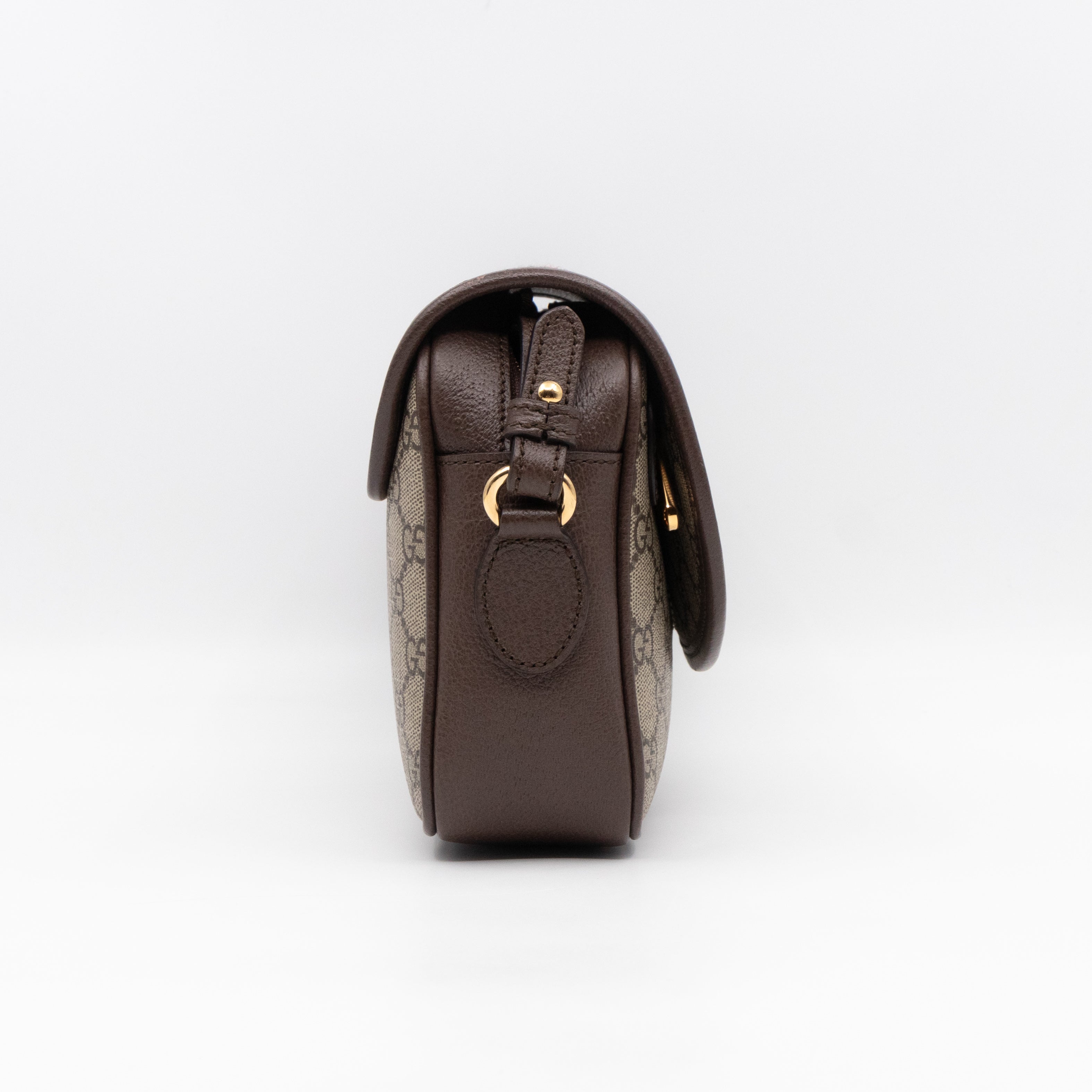 Ophidia GG Small Shoulder Bag GG Supreme Brown