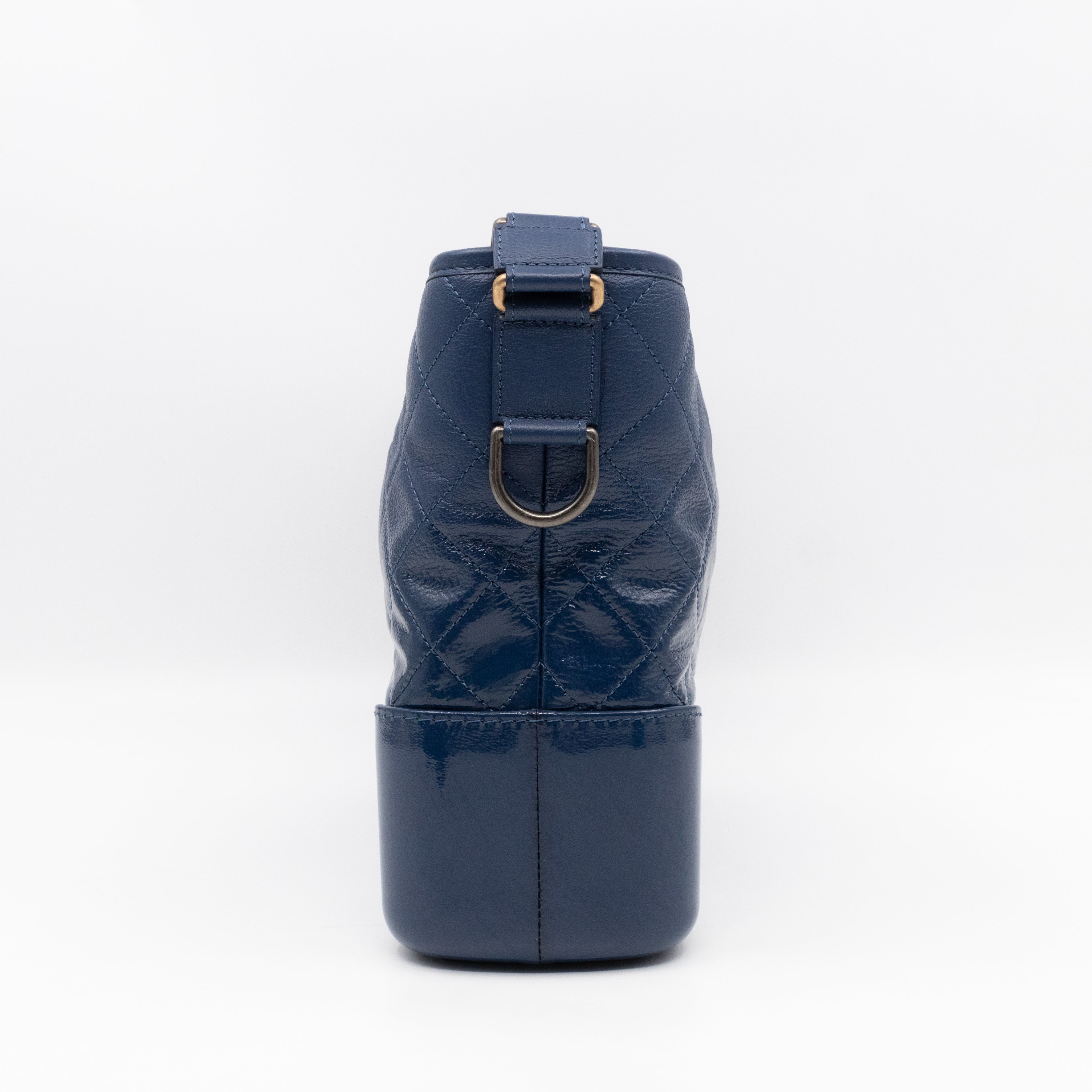 Gabrielle Hobo Large Dark Blue Goatskin Leather