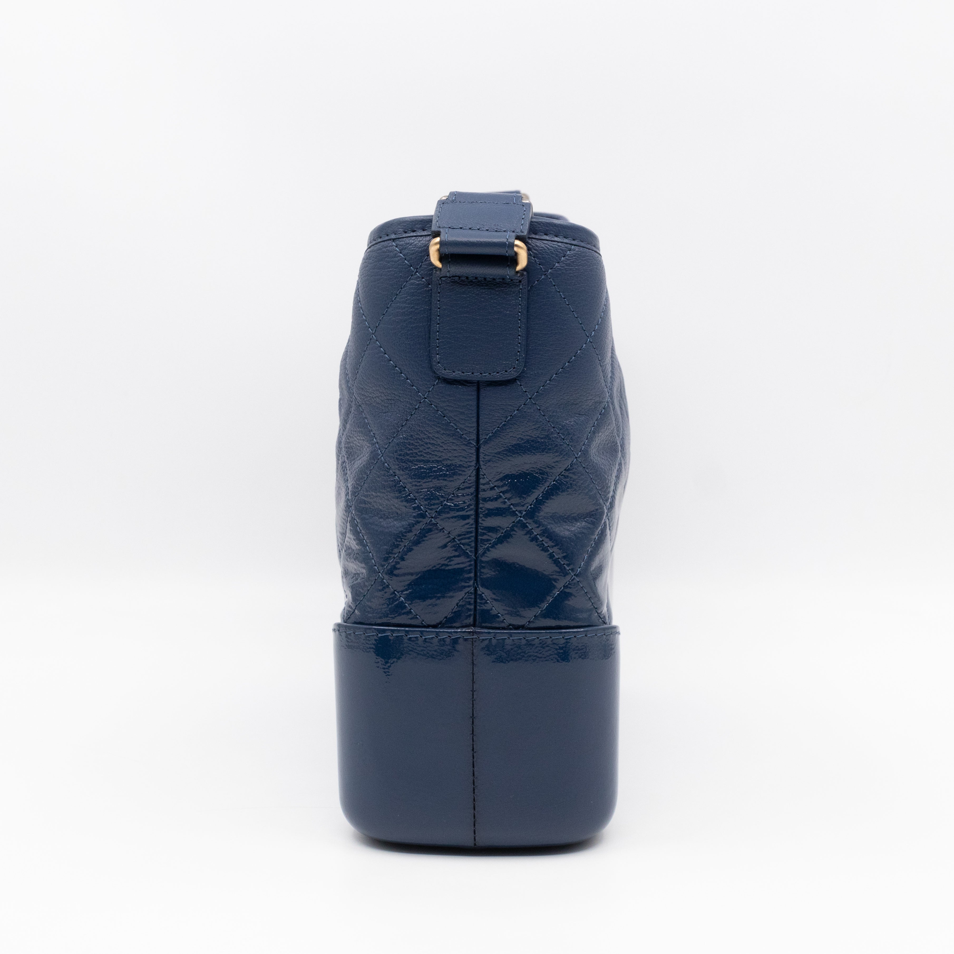 Gabrielle Hobo Large Dark Blue Goatskin Leather