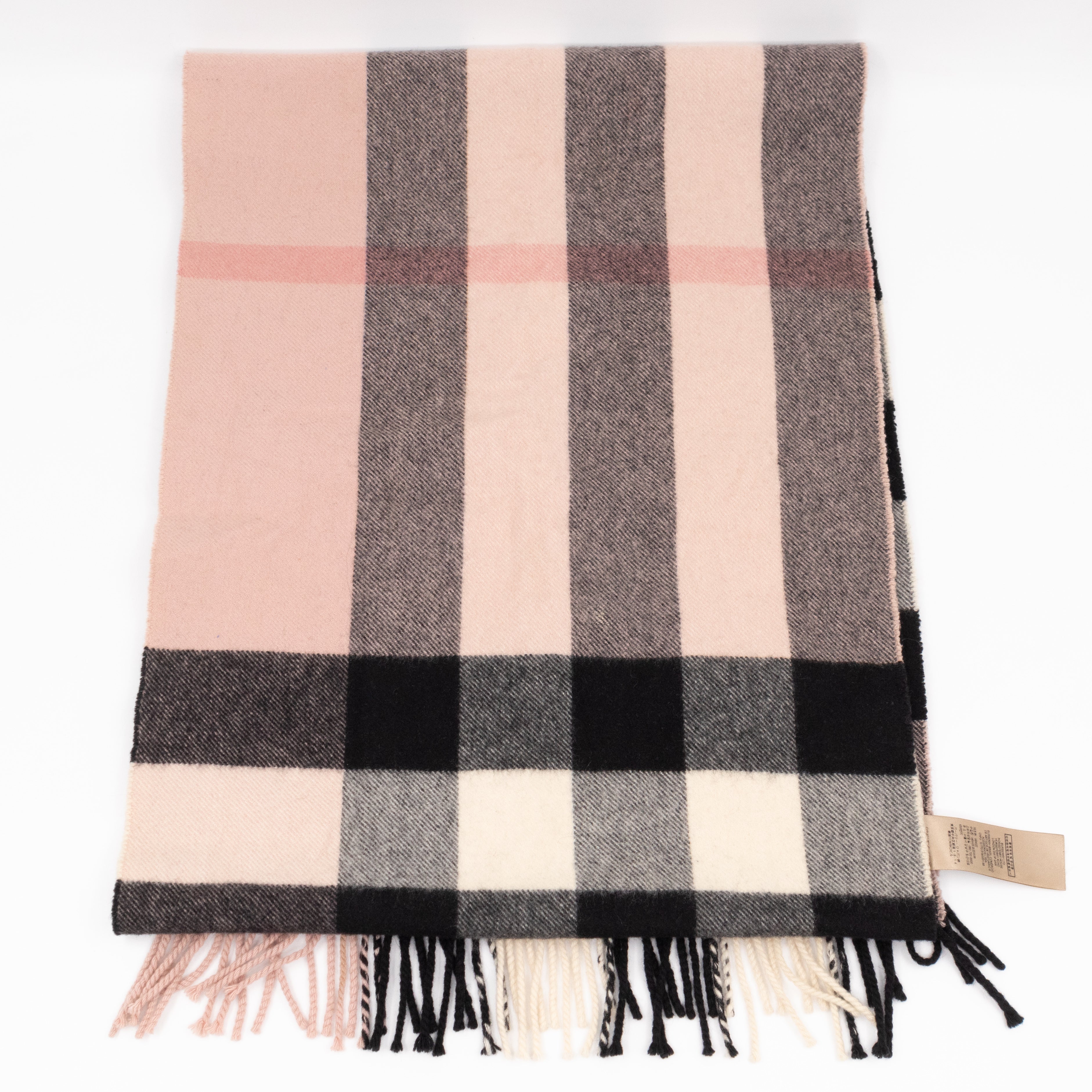 Cashmere Scarf Ash Rose Check