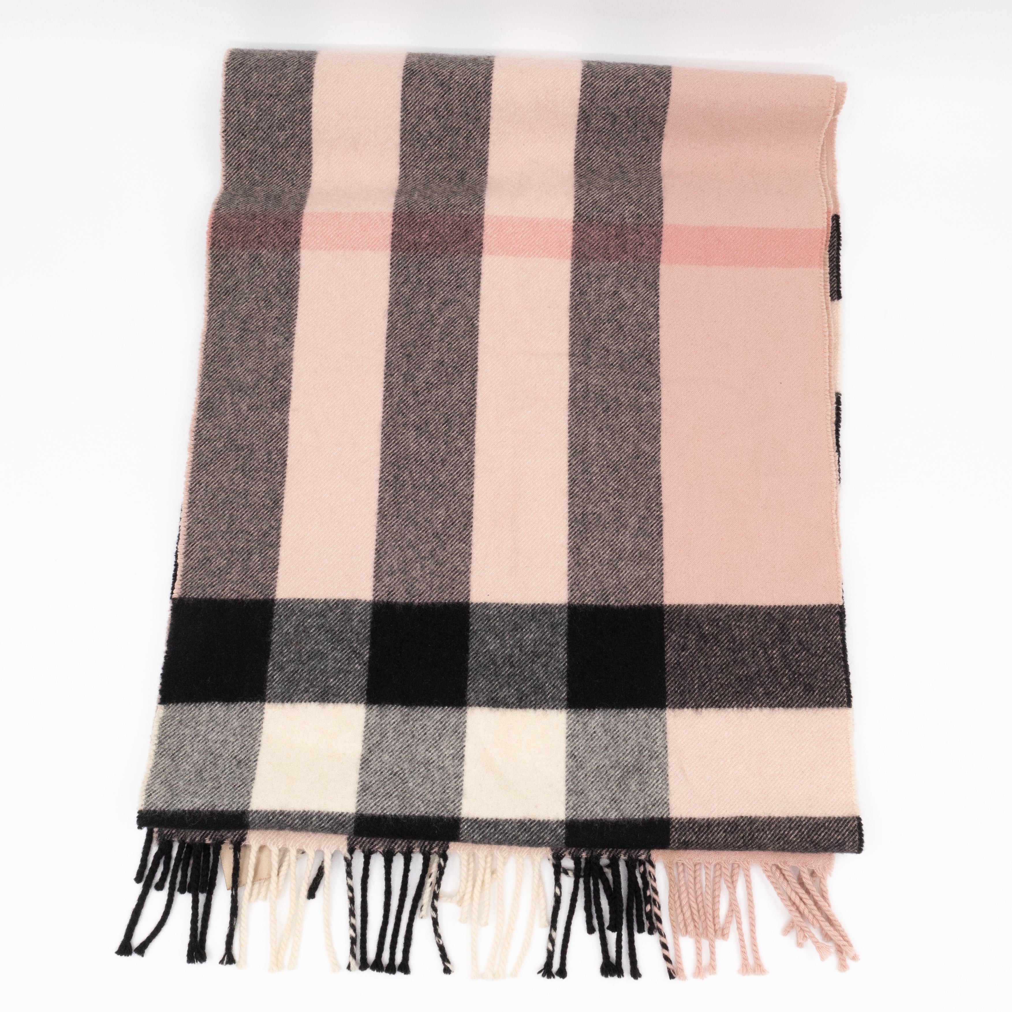 Cashmere Scarf Ash Rose Check