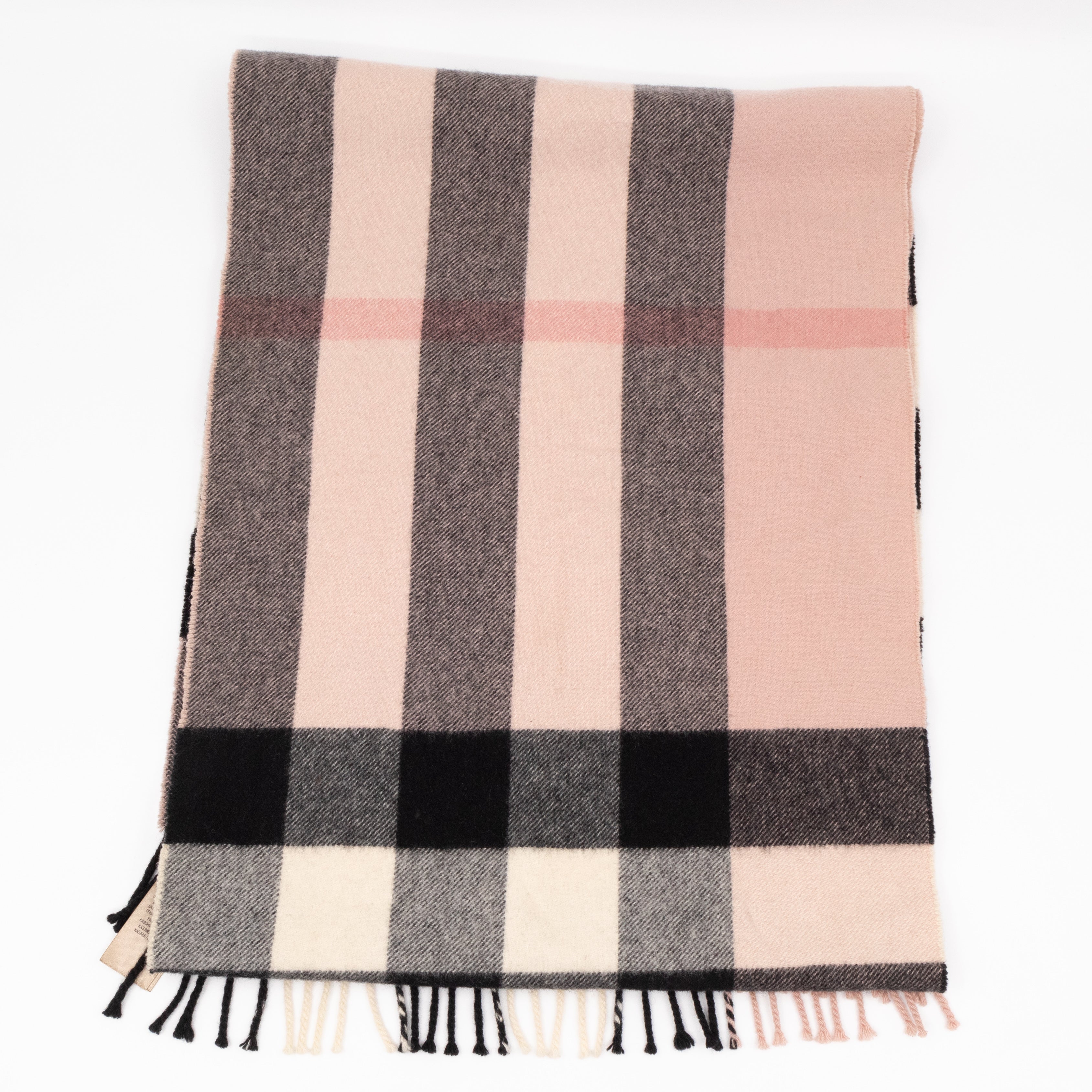 Cashmere Scarf Ash Rose Check