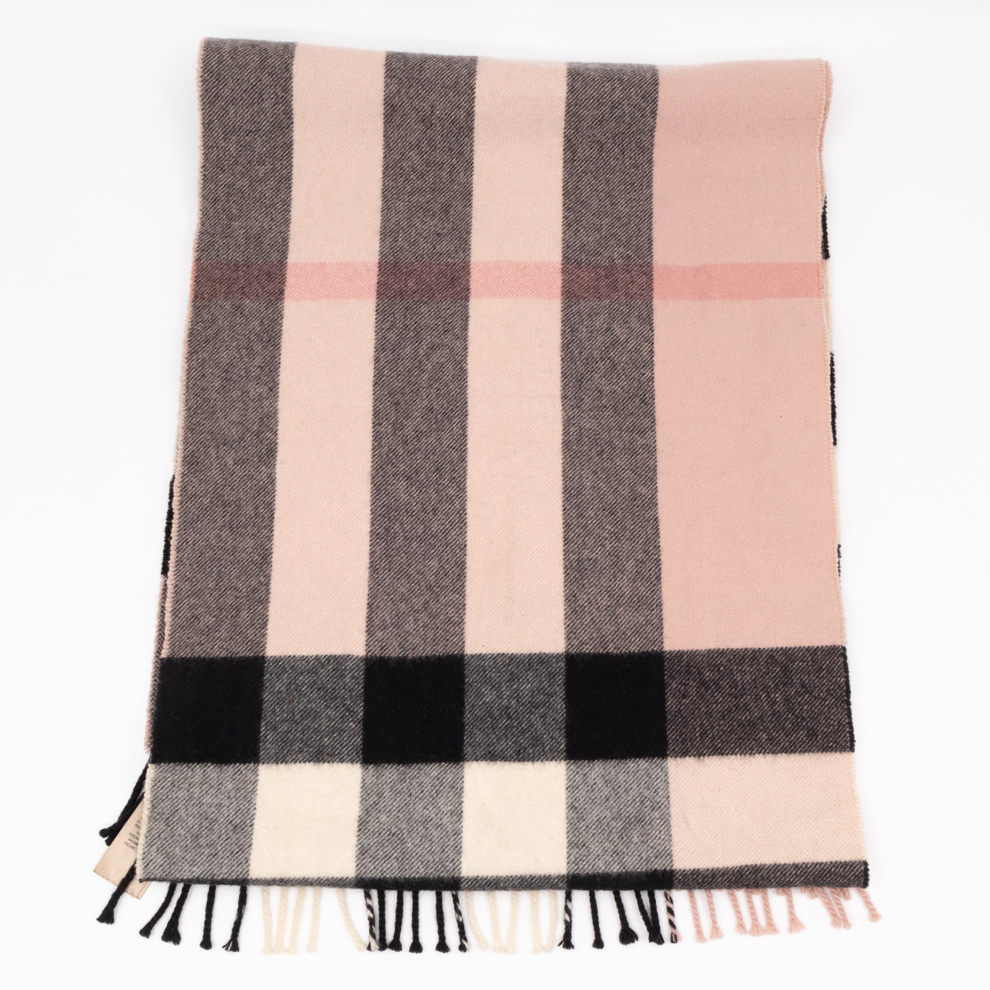 Cashmere Scarf Ash Rose Check
