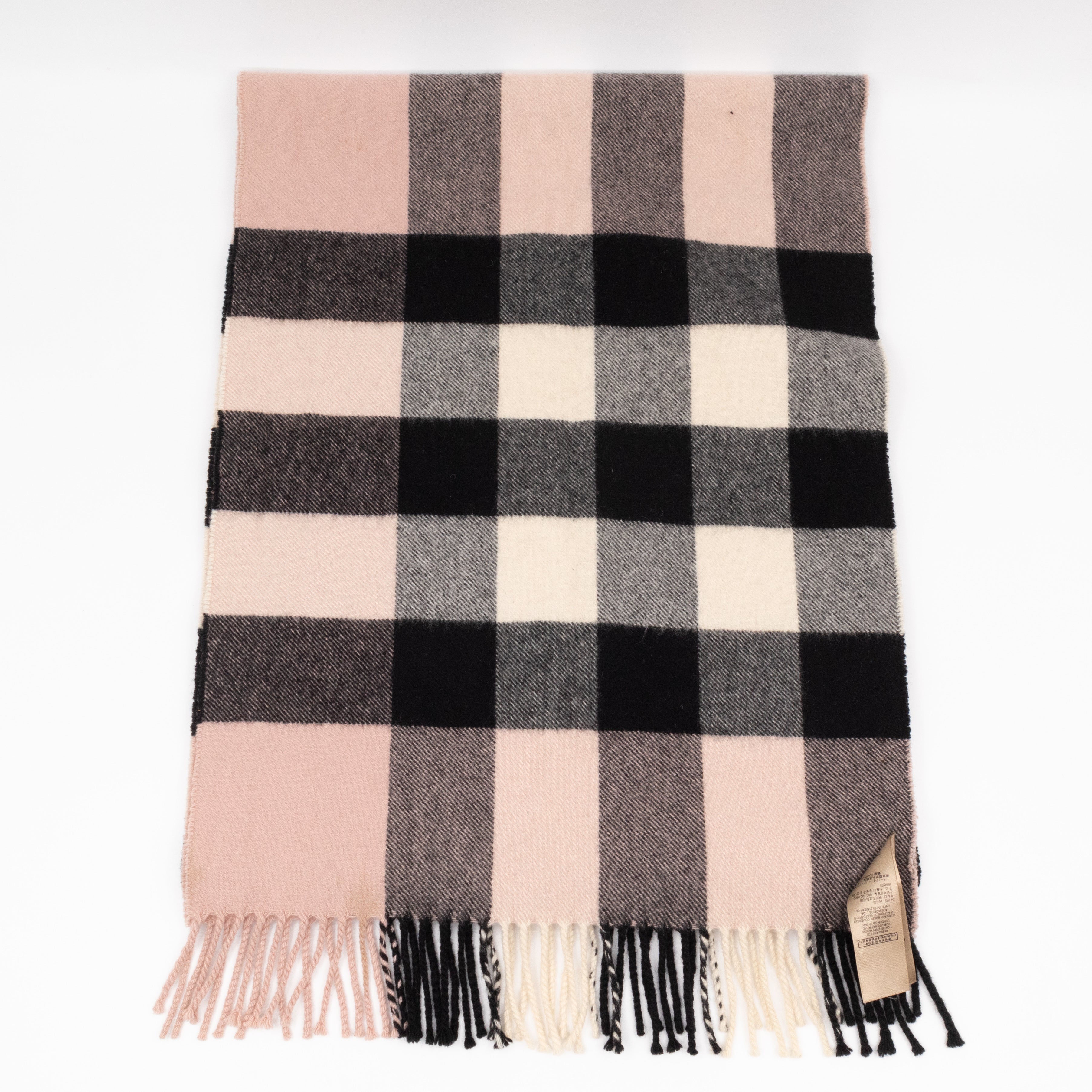 Cashmere Scarf Ash Rose Check