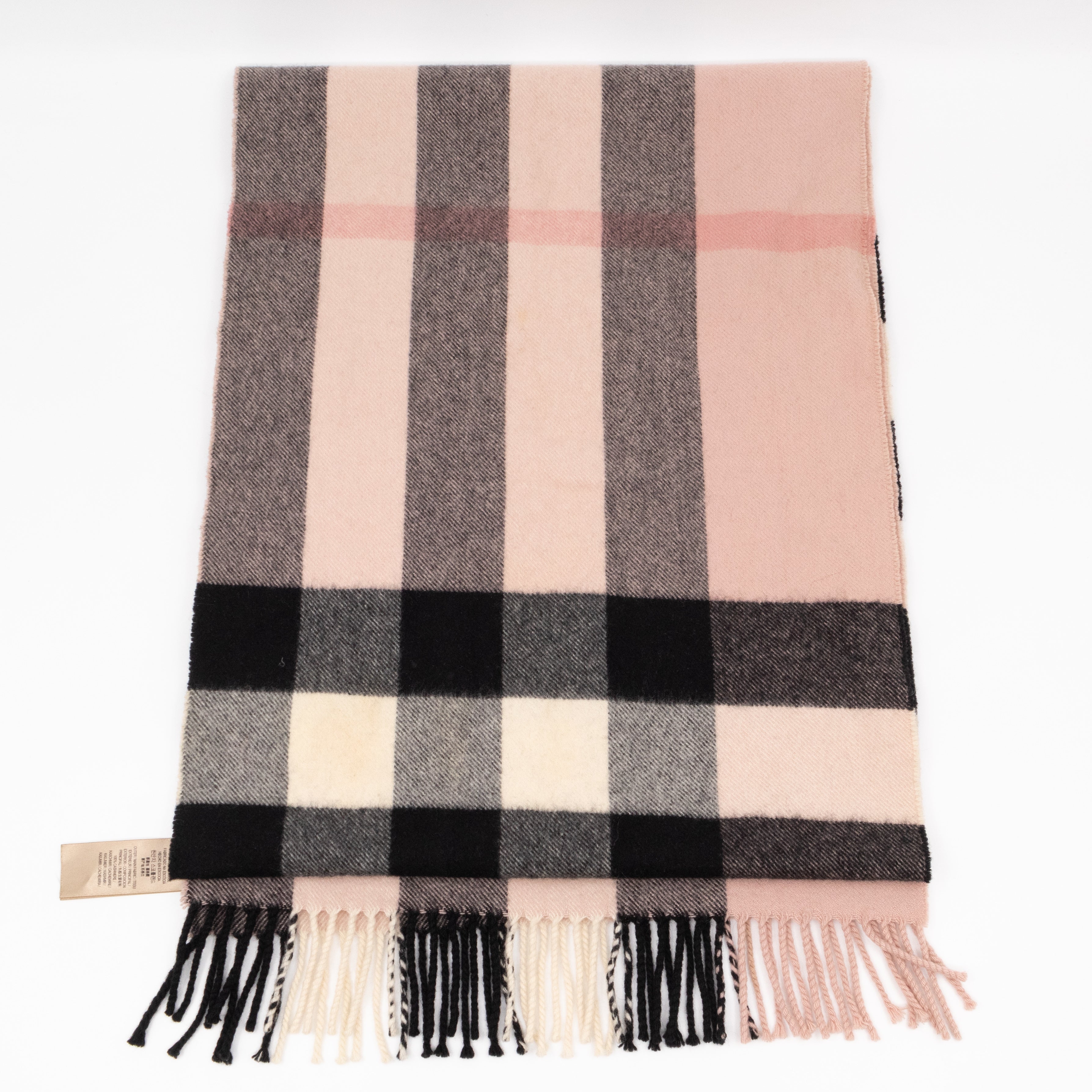 Cashmere Scarf Ash Rose Check