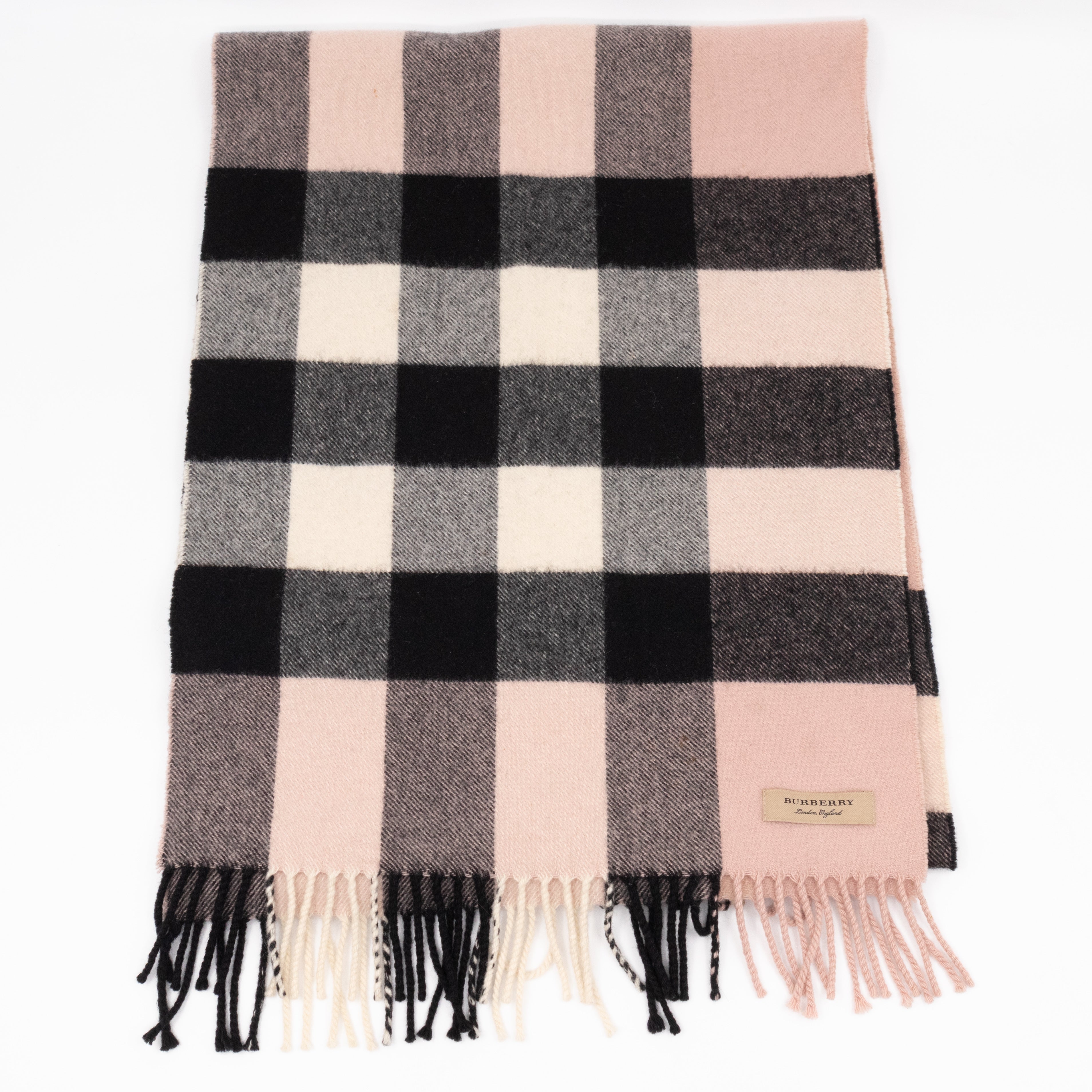 Cashmere Scarf Ash Rose Check