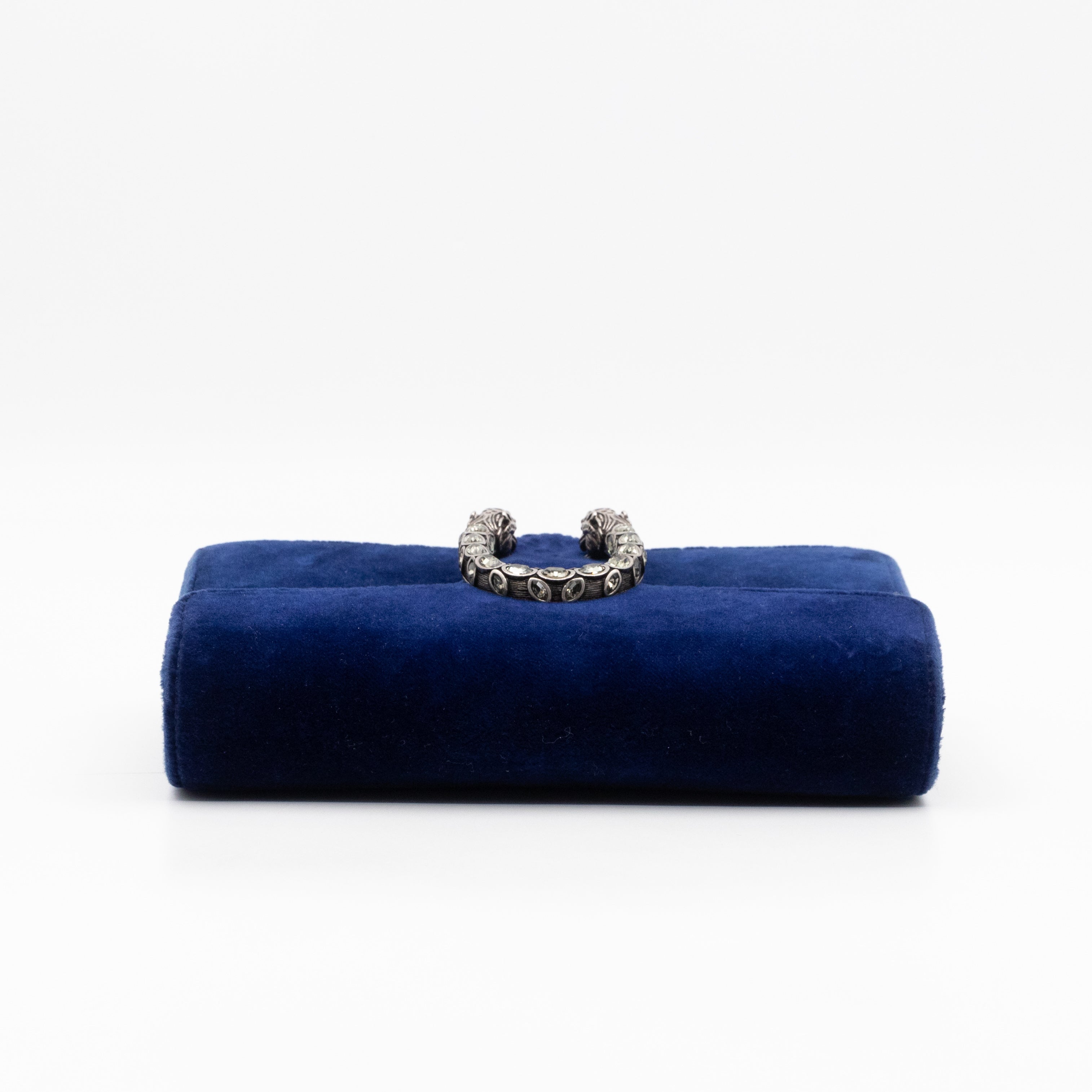 Dionysus Super Mini Blue Velvet Leather