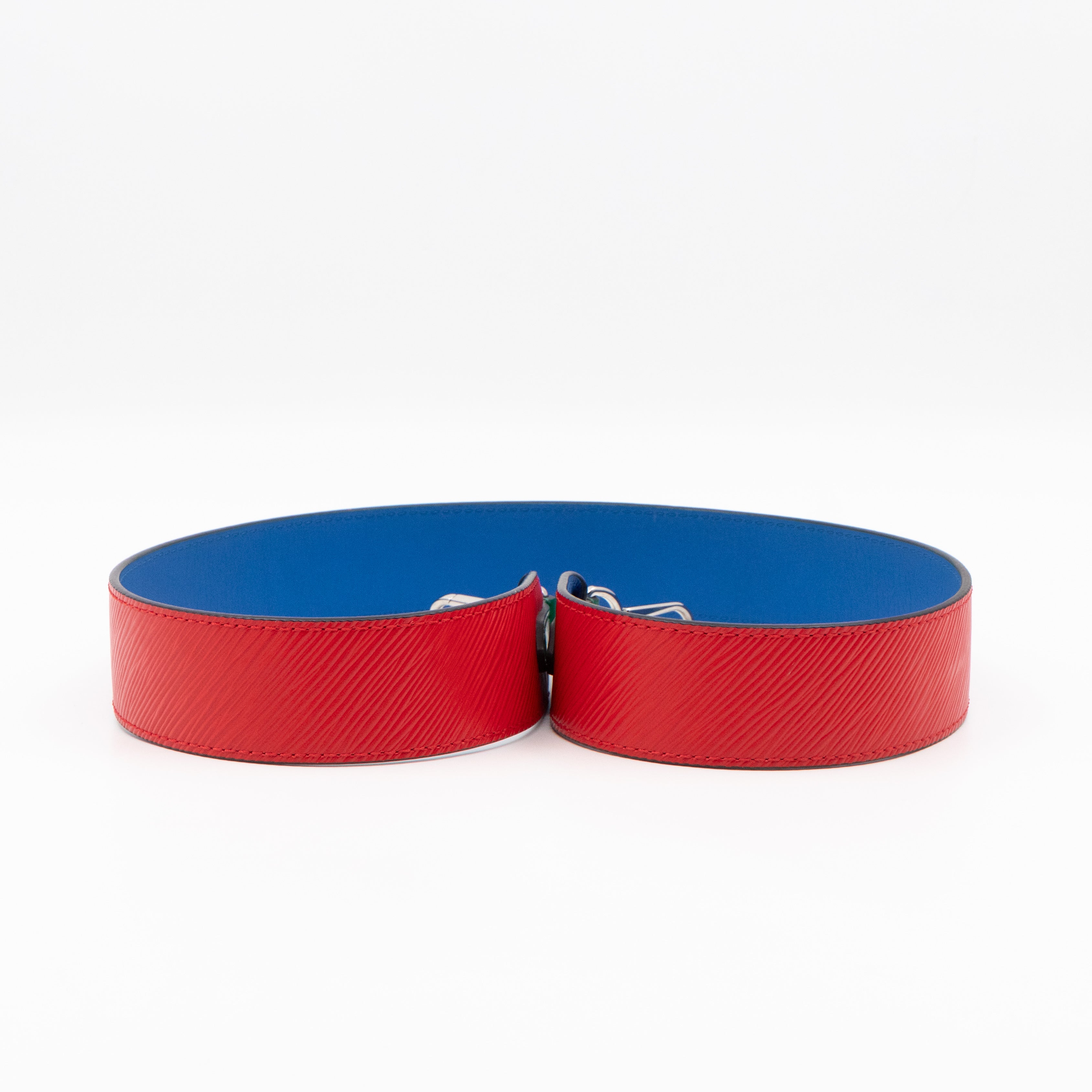Wide Bandoulière Shoulder Strap Red Epi Blue Green Leather