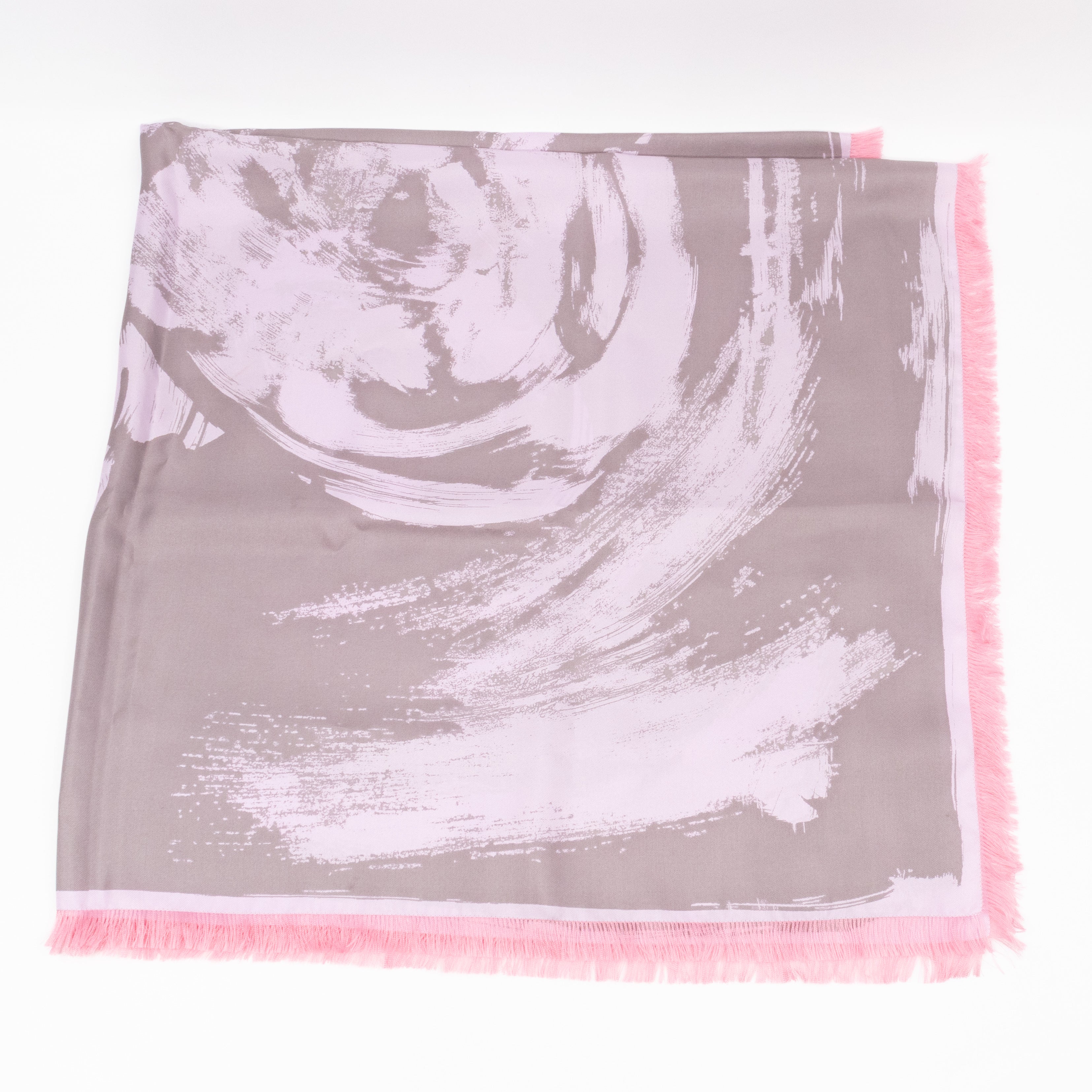 Arty Flower Square Silk 90 Light Pink