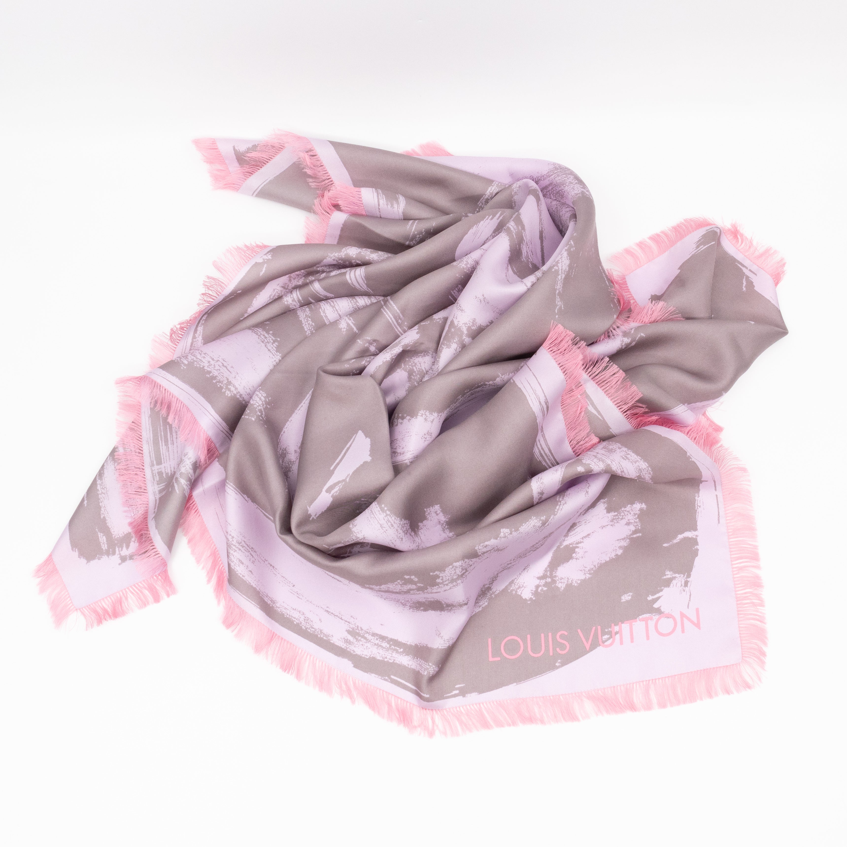 Arty Flower Square Silk 90 Light Pink
