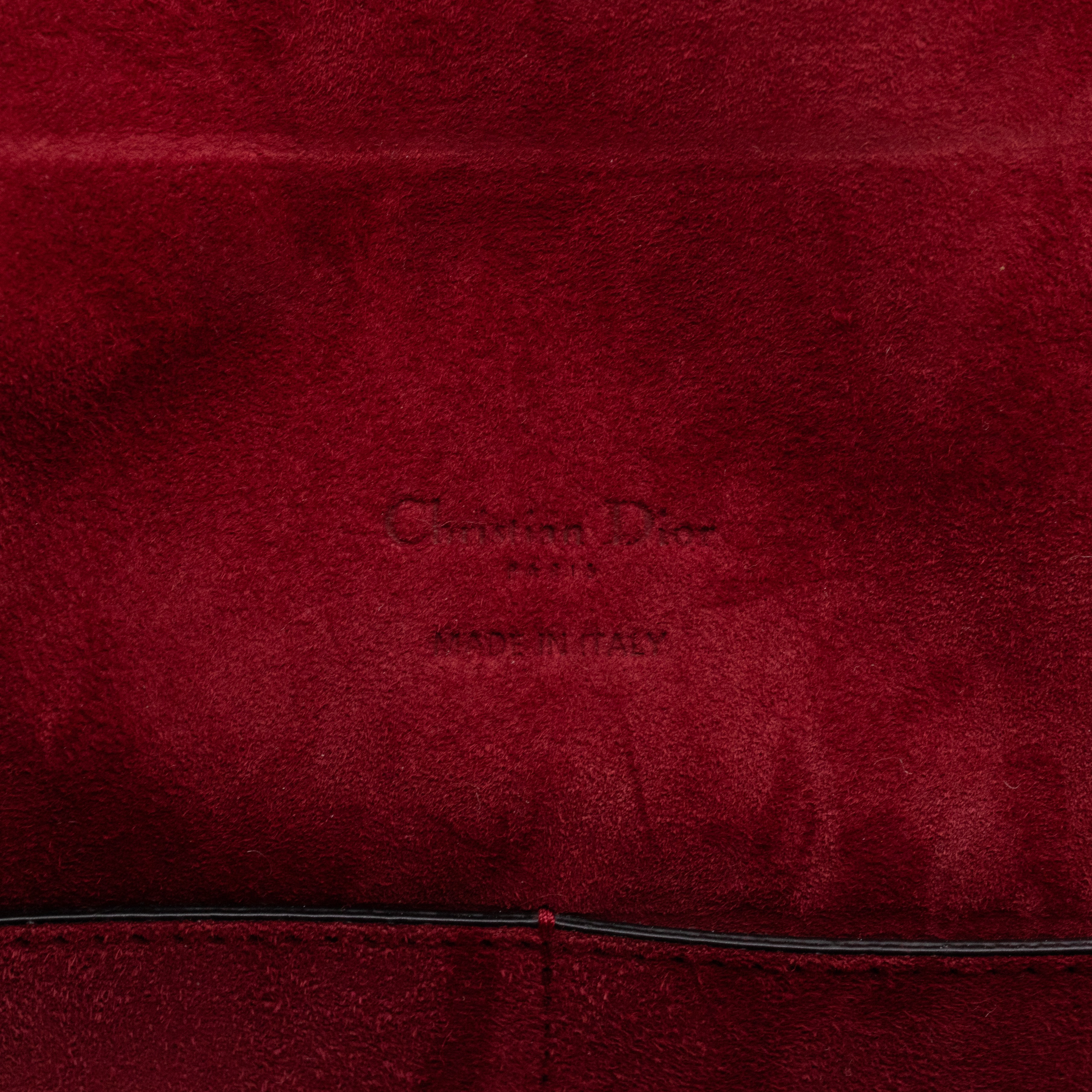 DioRodeo Flap Bag Burgundy Leather