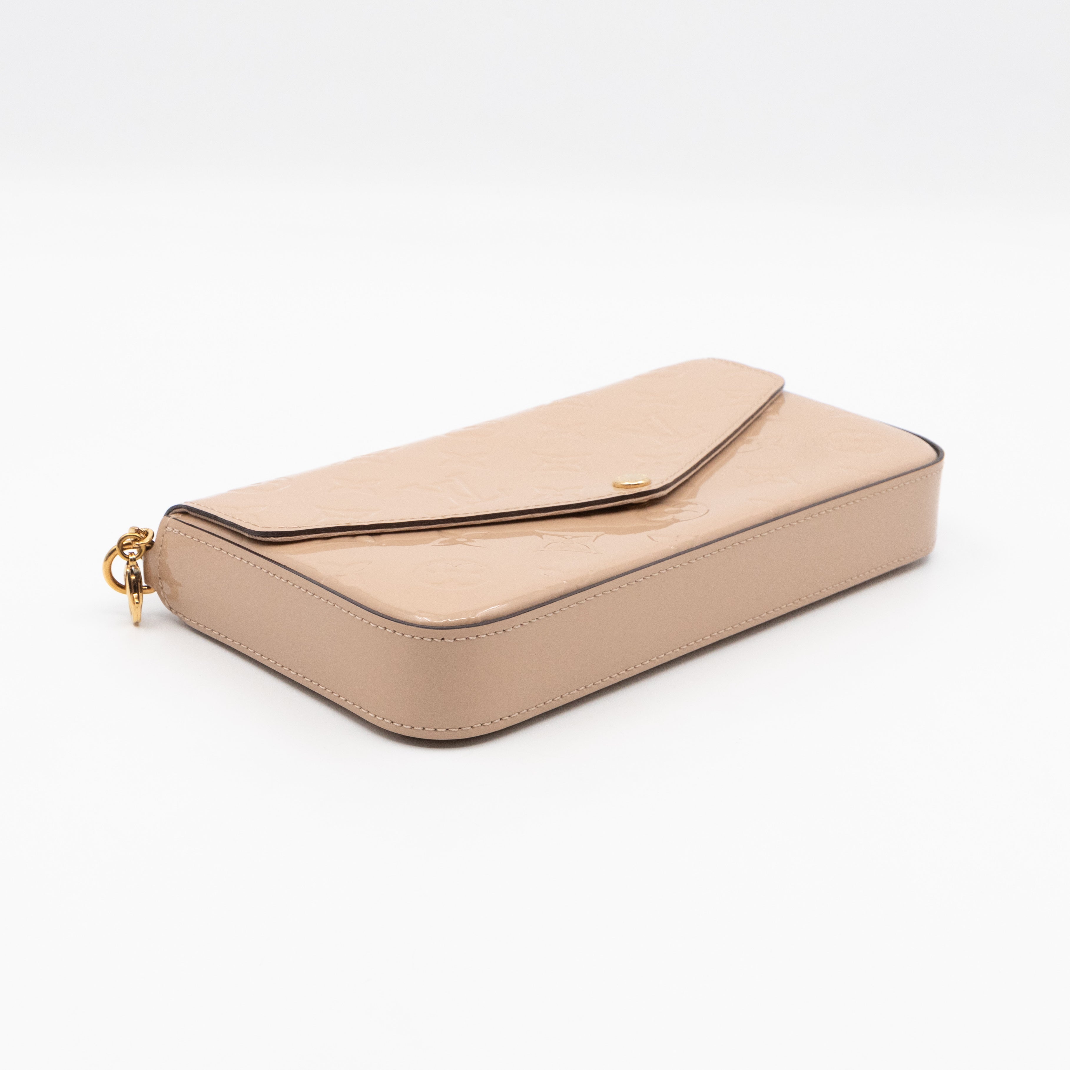 Pochette Felicie Beige Vernis Leather