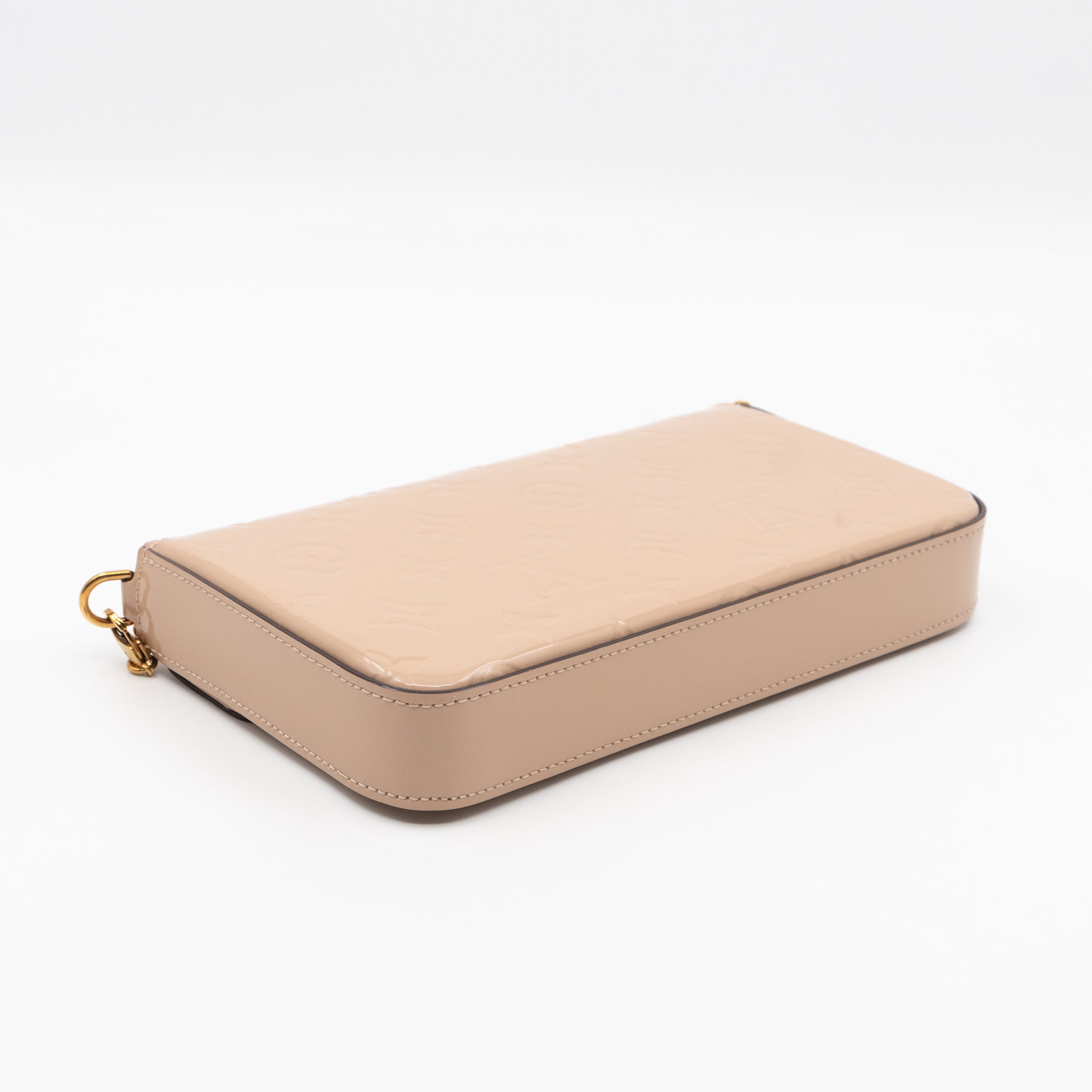 Pochette Felicie Beige Vernis Leather