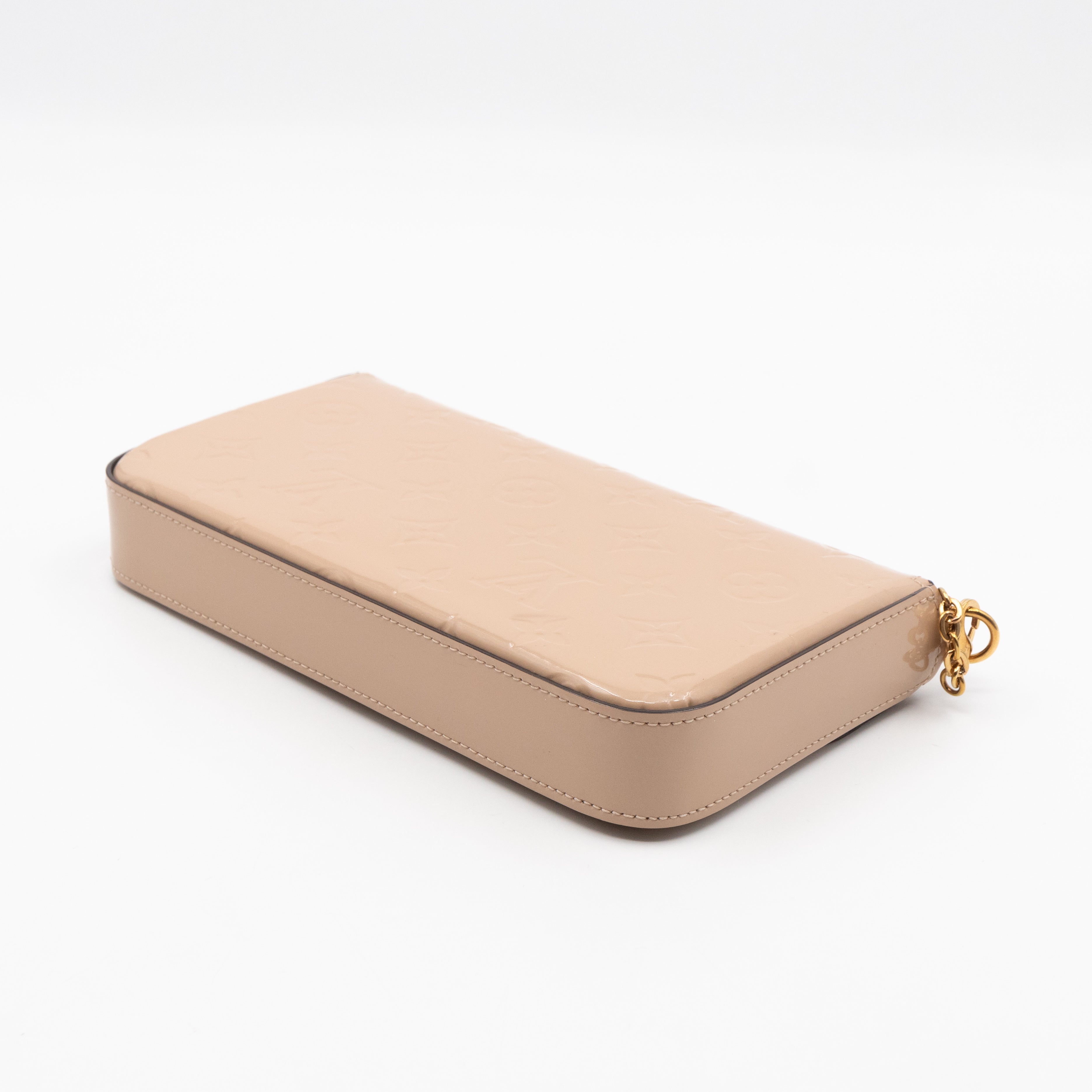 Pochette Felicie Beige Vernis Leather