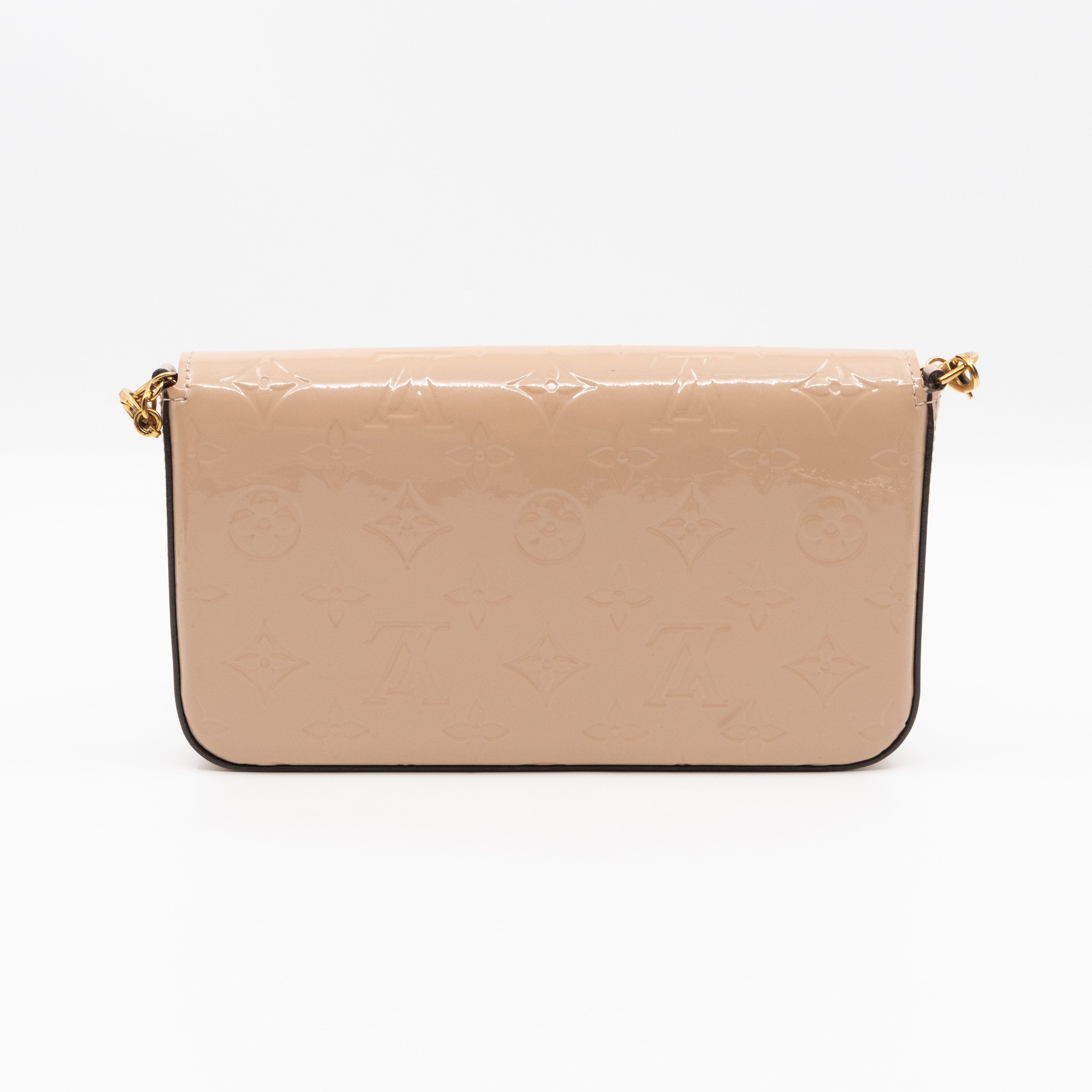 Pochette Felicie Beige Vernis Leather