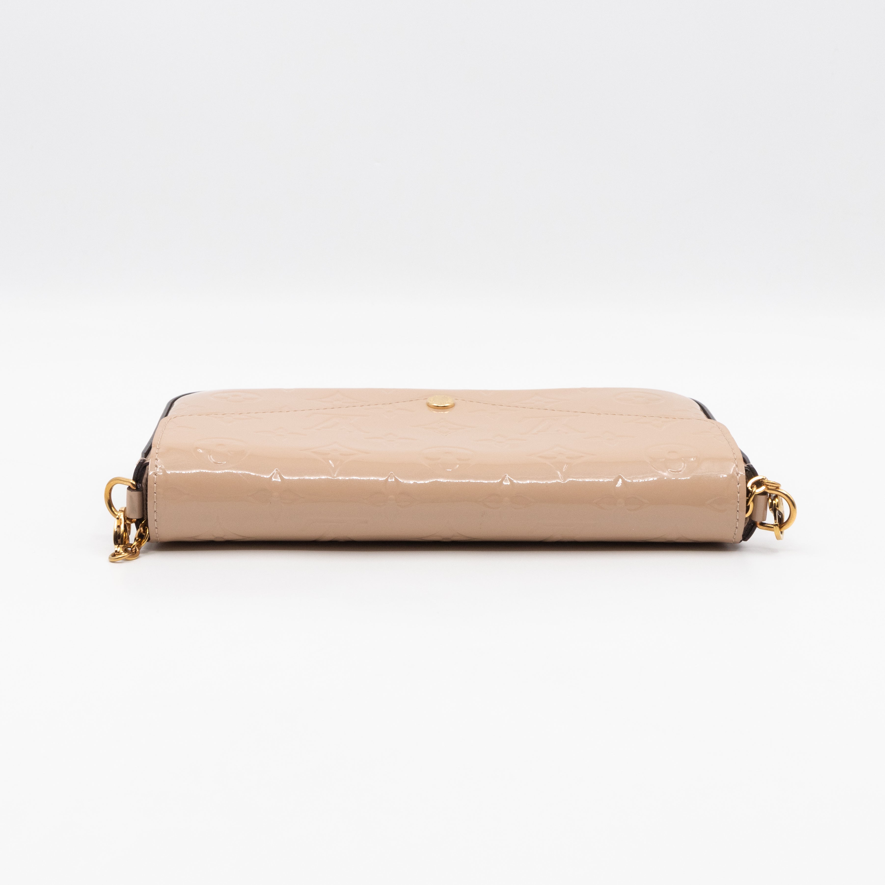 Pochette Felicie Beige Vernis Leather
