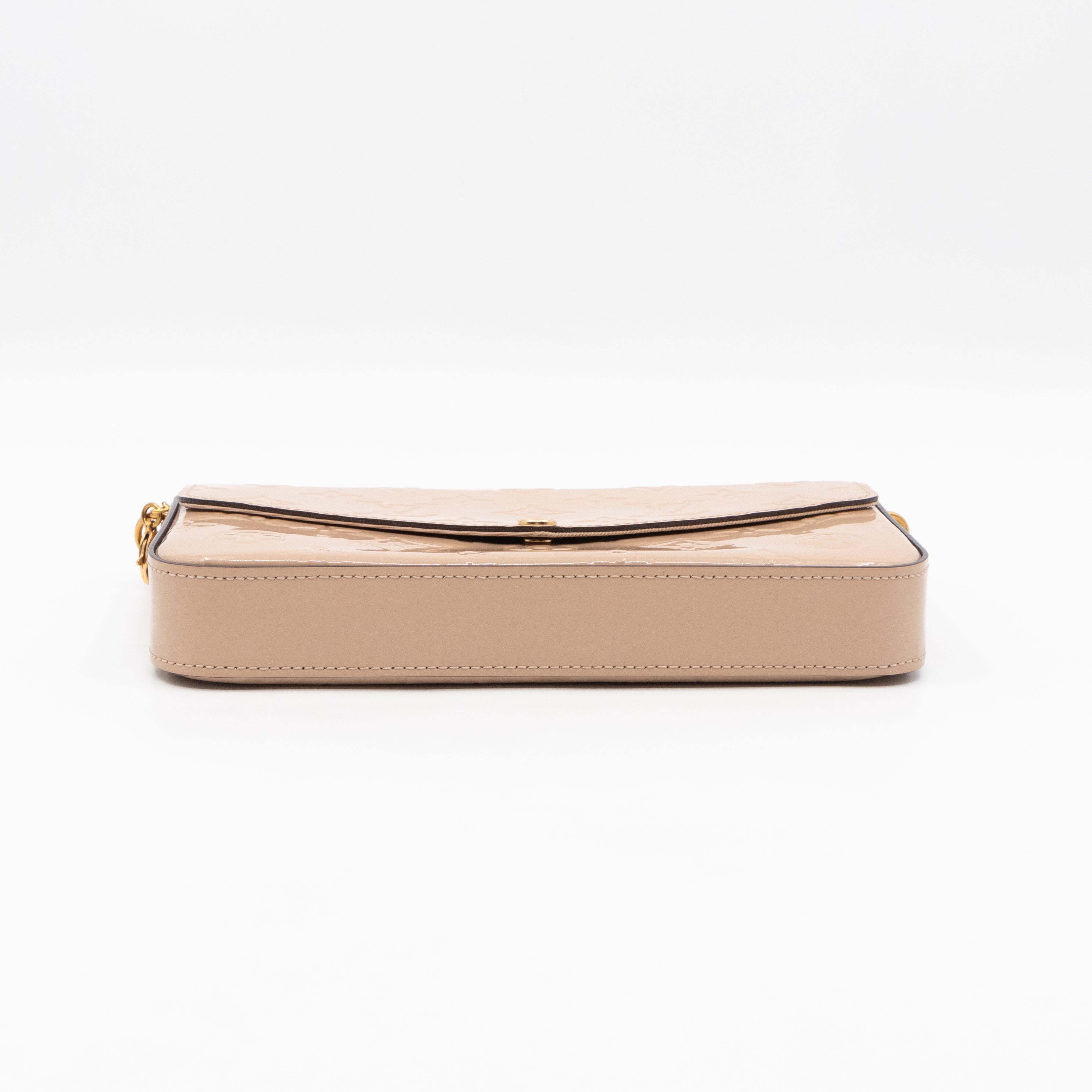 Pochette Felicie Beige Vernis Leather