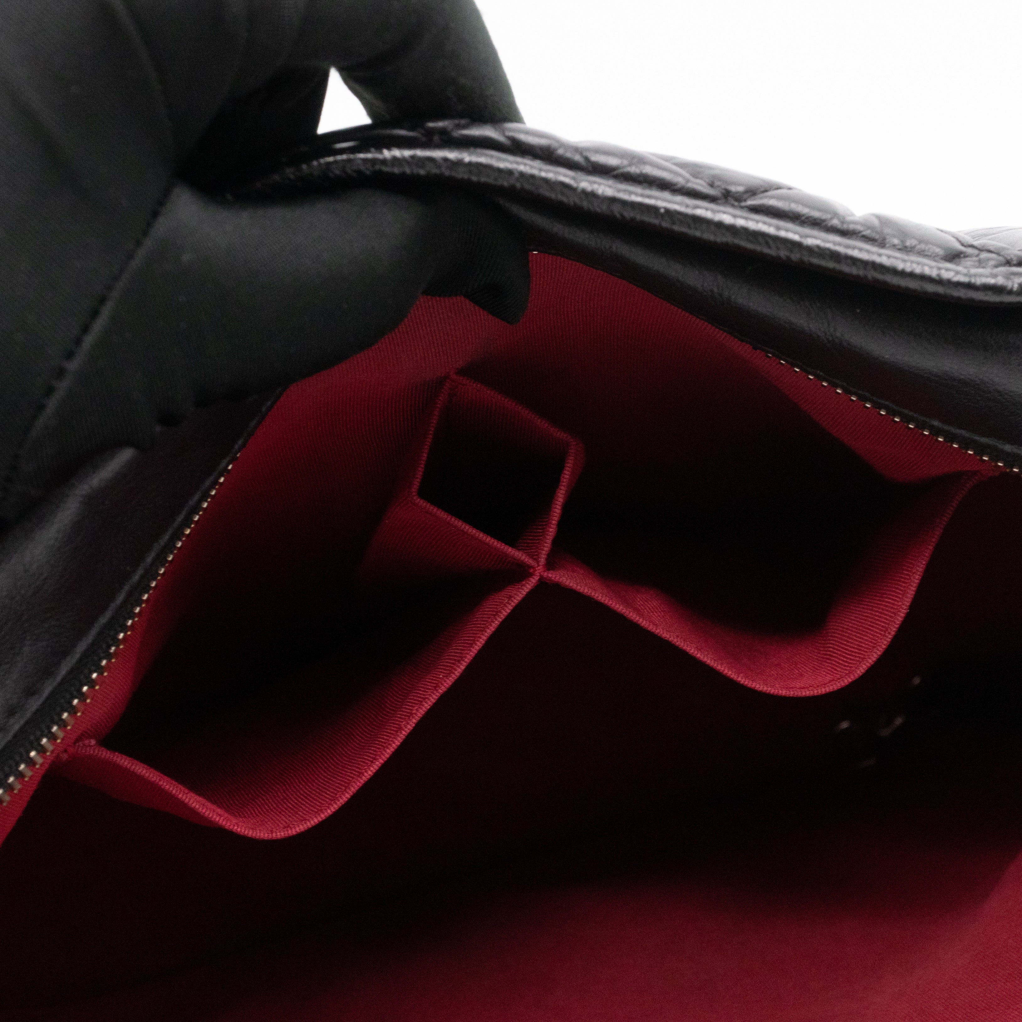 Gabrielle Hobo Maxi Black Calfskin Leather