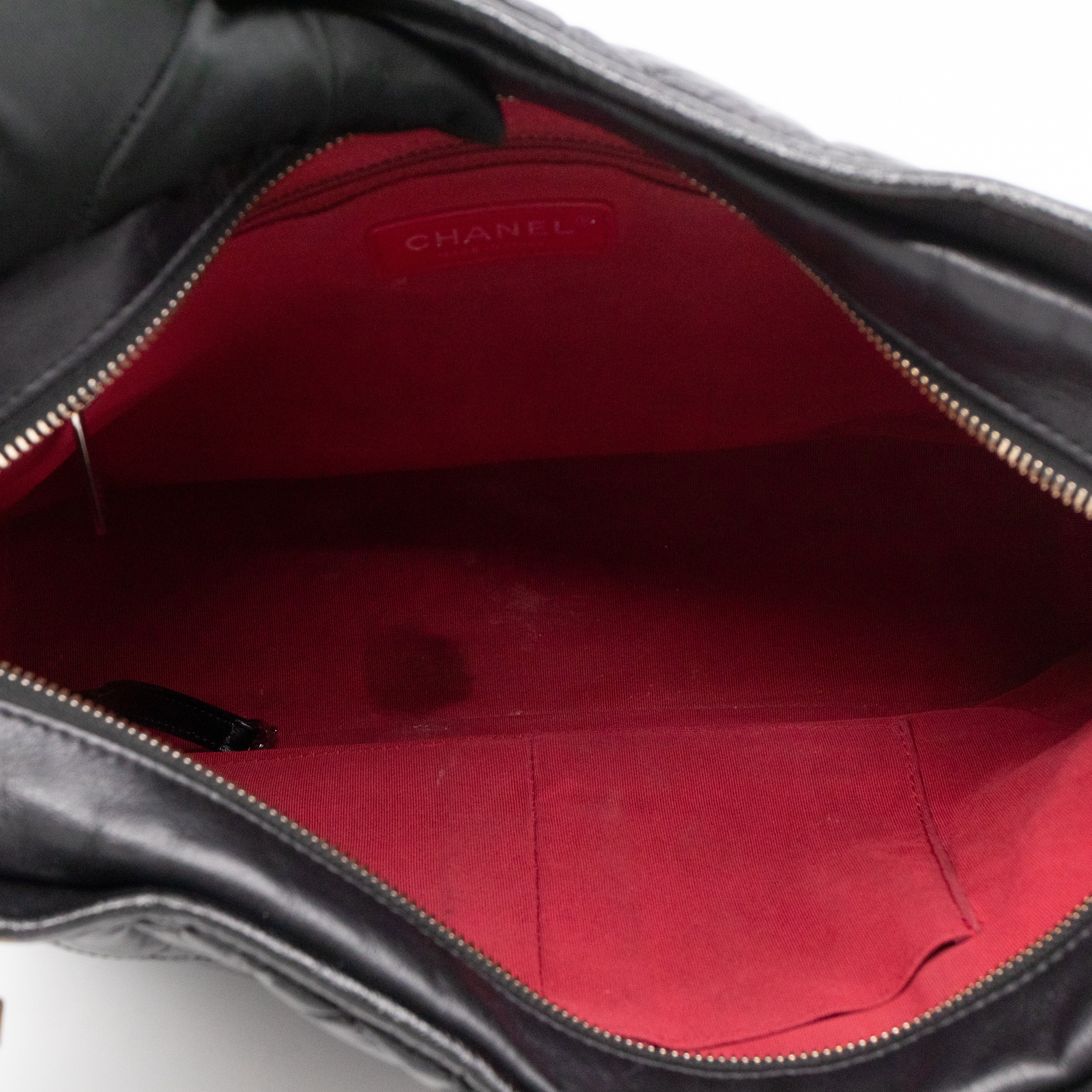 Gabrielle Hobo Maxi Black Calfskin Leather