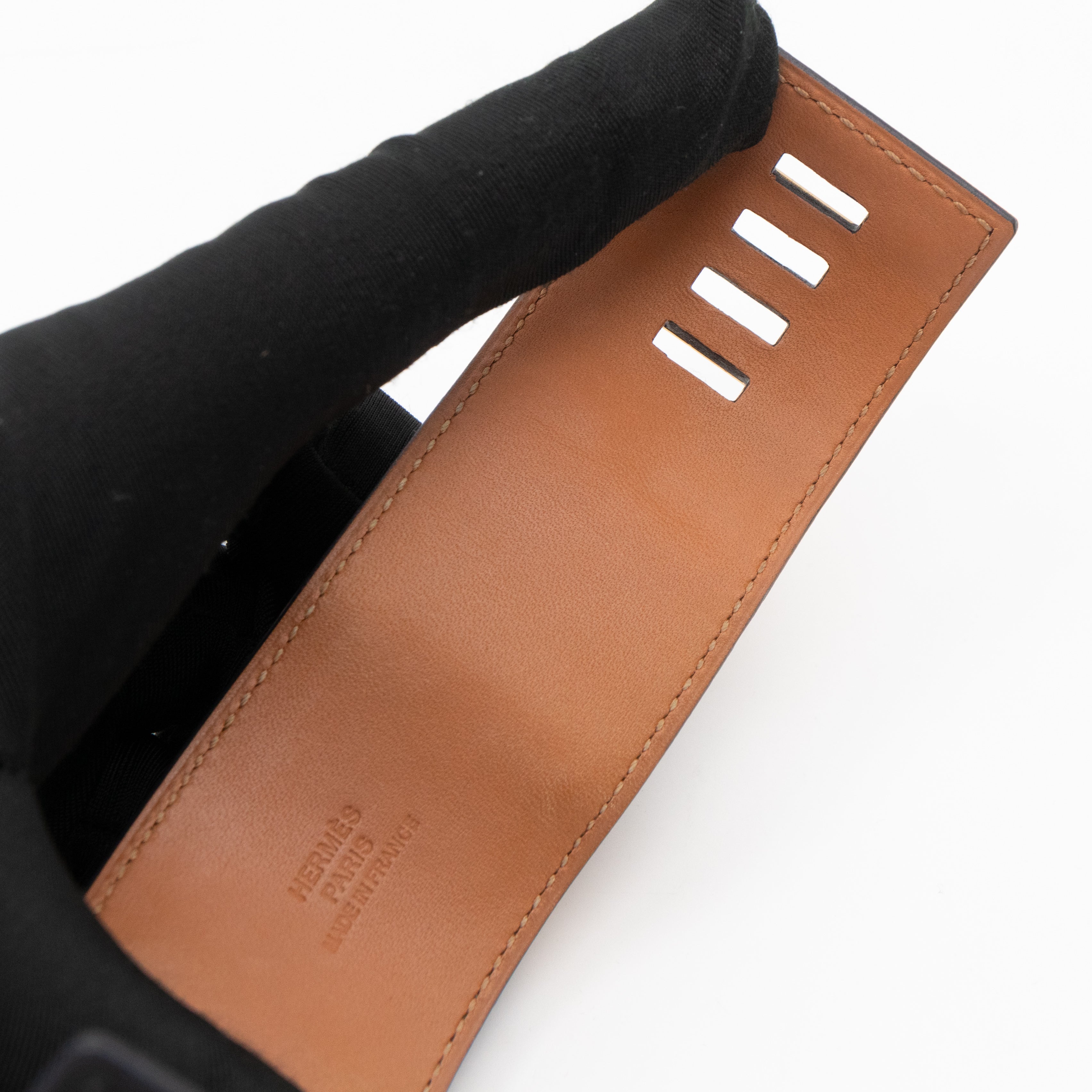 Collier de Chien Bracelet Gold & Black Leather