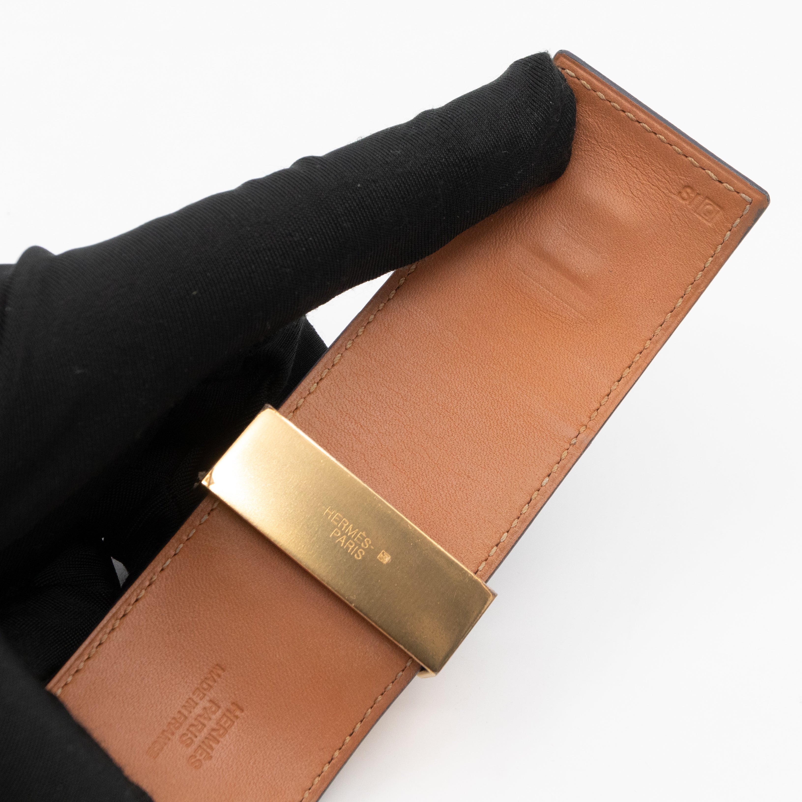 Collier de Chien Bracelet Gold & Black Leather